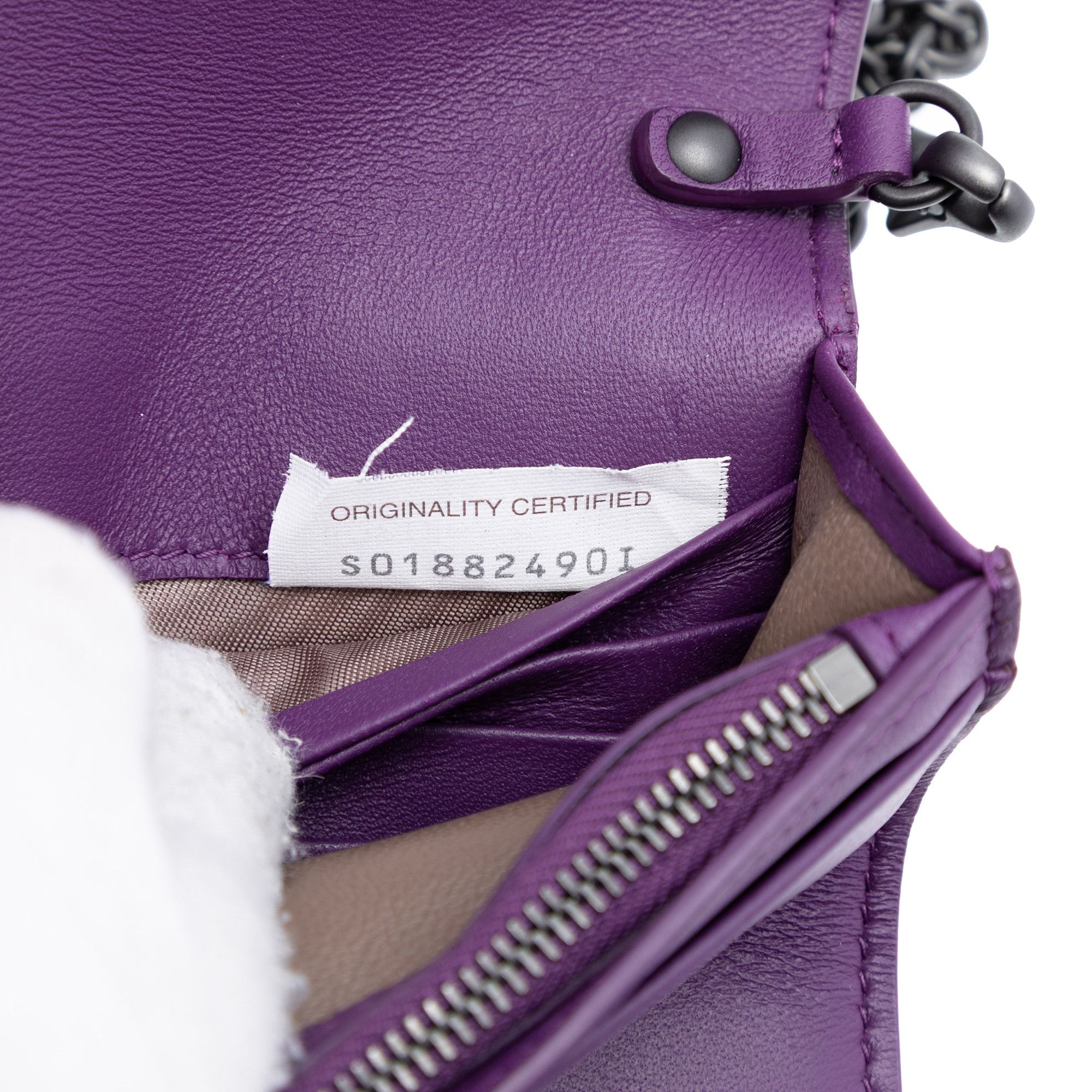Bottega Veneta Bottega Veneta Nappa Intrecciato Embroidered Continental Wallet on Chain Size ONE SIZE - 6 Thumbnail