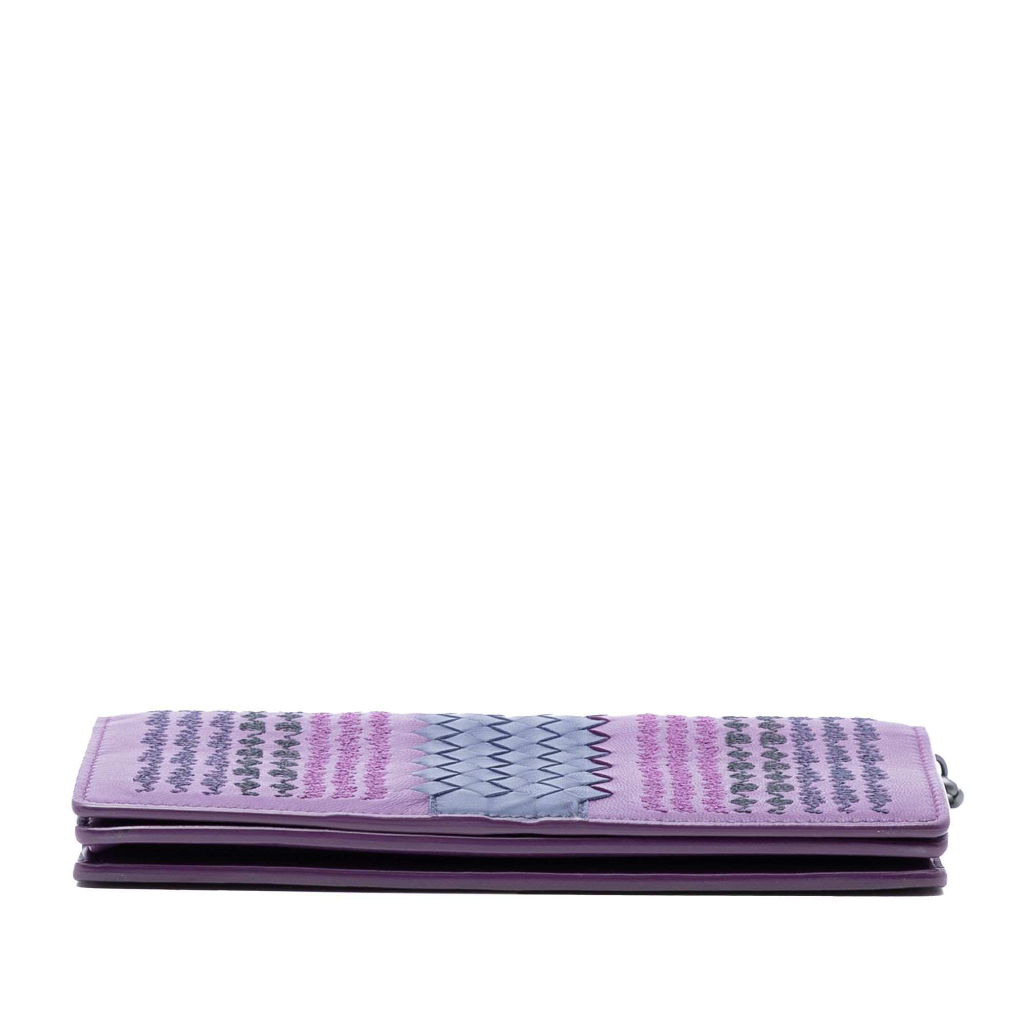Bottega Veneta Bottega Veneta Nappa Intrecciato Embroidered Continental Wallet on Chain Size ONE SIZE - 3 Thumbnail