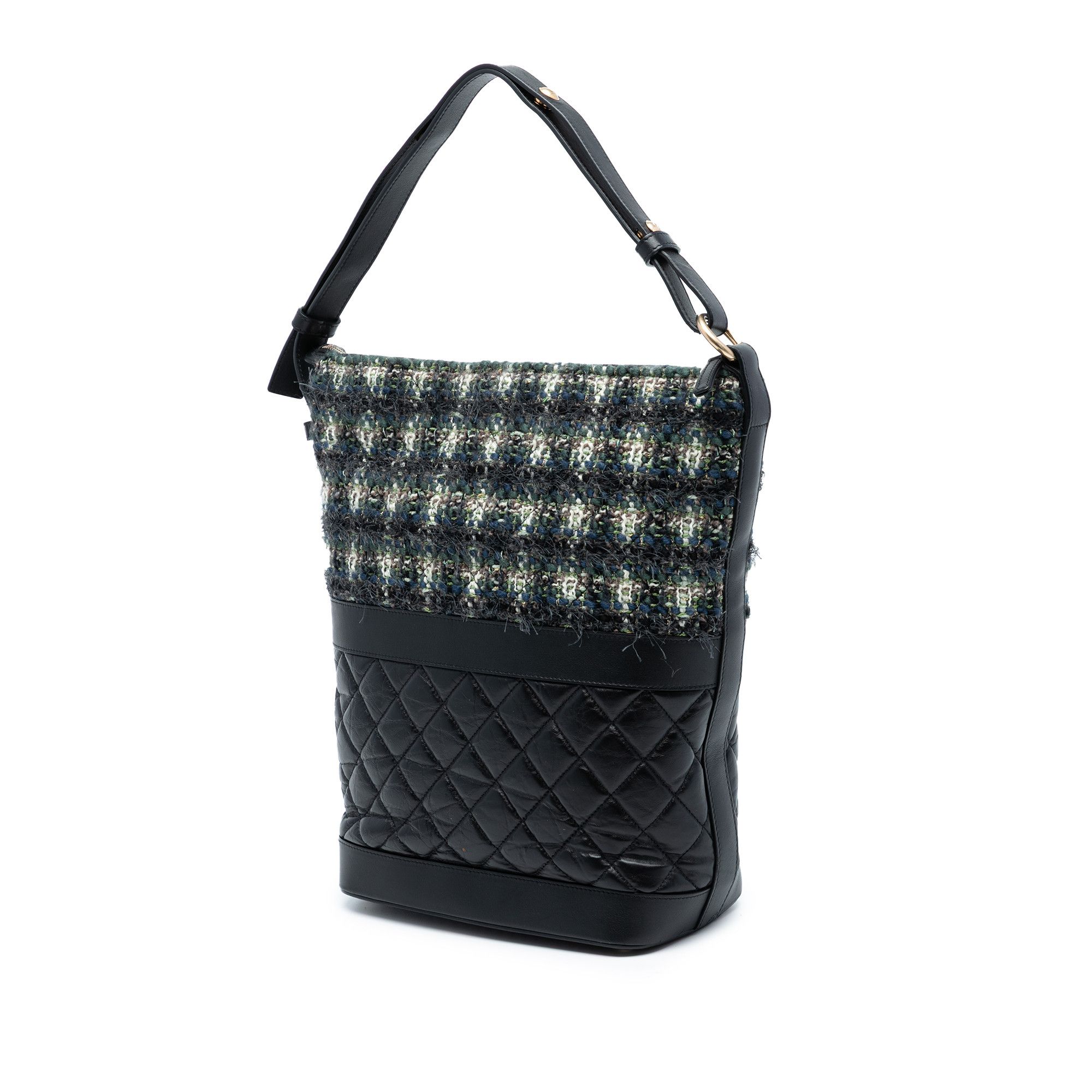 Chanel Chanel Quilted Aged Calfskin and Tweed Casual Style Hobo Size ONE SIZE - 2 Thumbnail