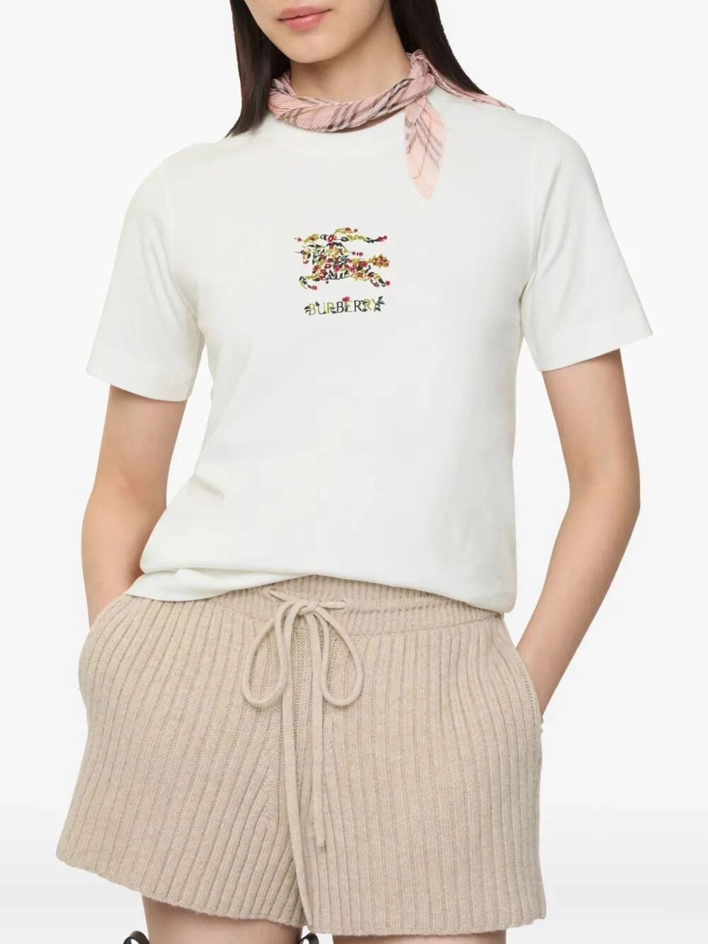 Burberry `Frankie EKD Flower` T-Shirt Size L / US 10 / IT 46 - 2 Thumbnail