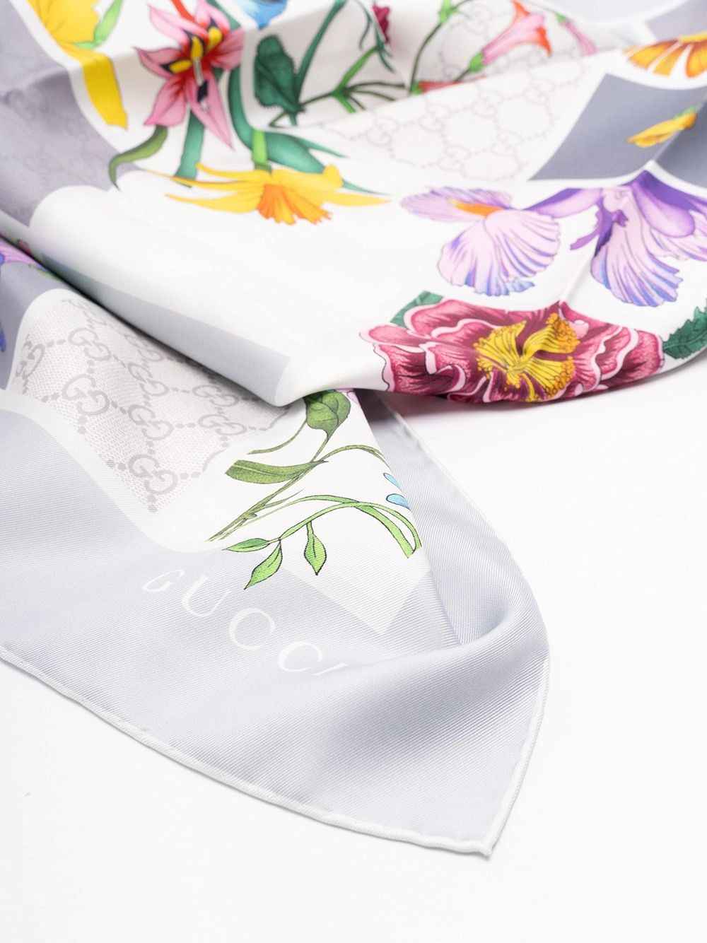 Gucci `Mini Blocks Flora` Foulard Size ONE SIZE - 2 Thumbnail
