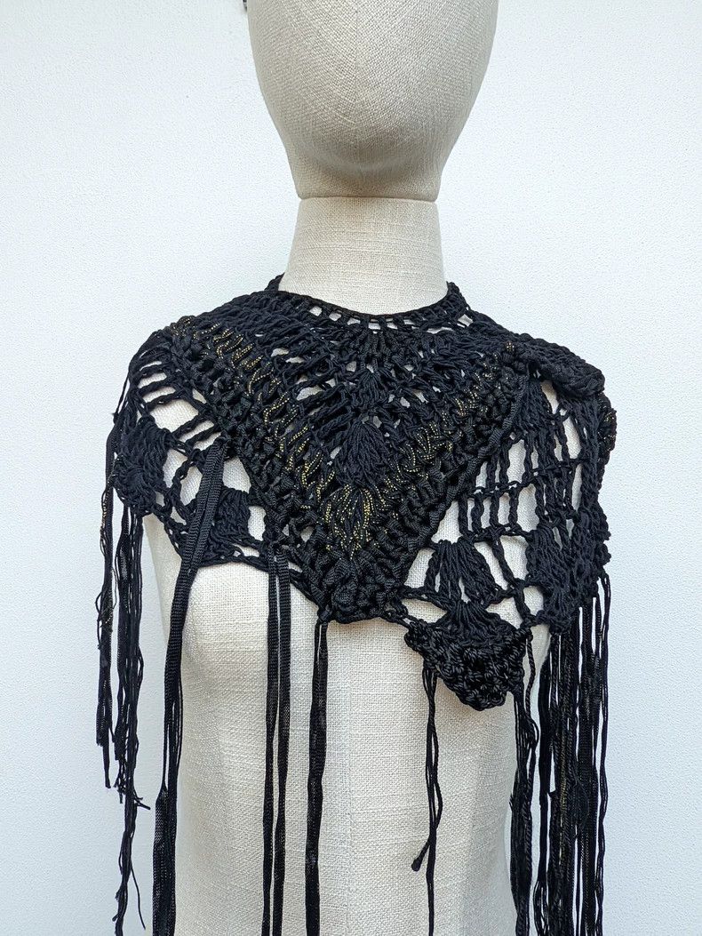 Ann Demeulemeester Ann Demeulemeester Fringe Cape Accessory-yf Size ONE SIZE - 4 Thumbnail