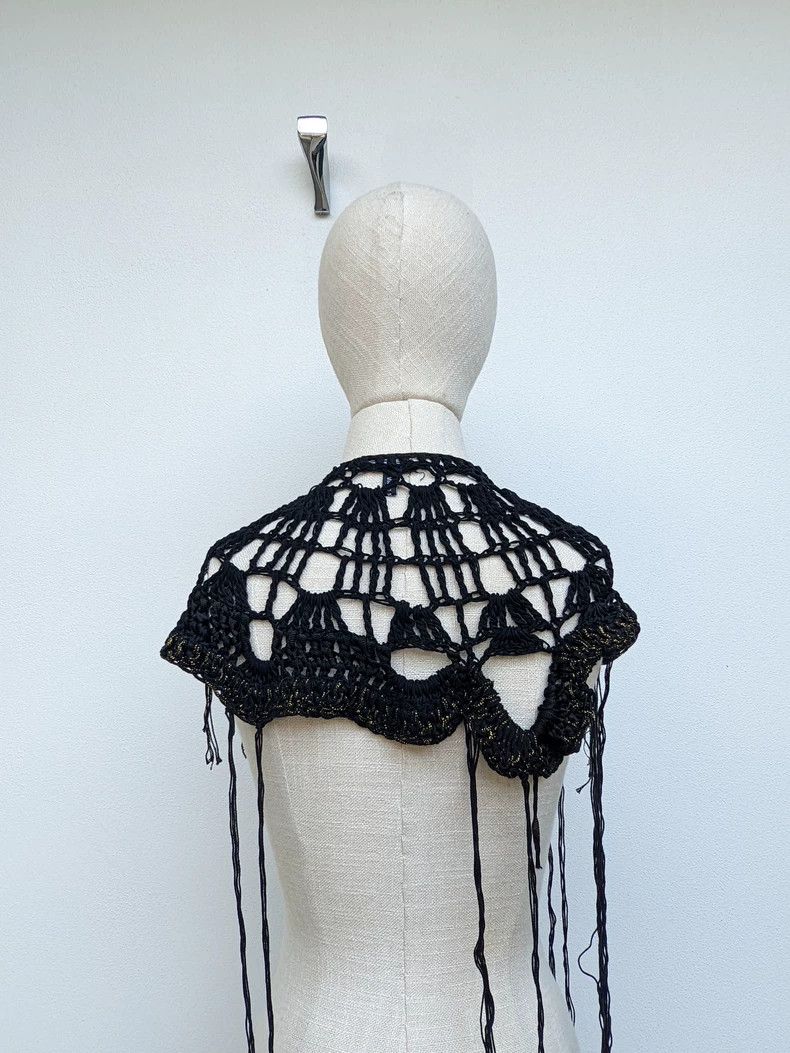 Ann Demeulemeester Ann Demeulemeester Fringe Cape Accessory-yf Size ONE SIZE - 6 Thumbnail