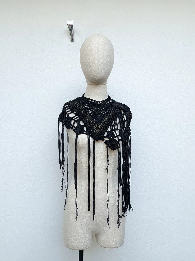 Ann Demeulemeester Ann Demeulemeester Fringe Cape Accessory-yf Size ONE SIZE - 3 Thumbnail