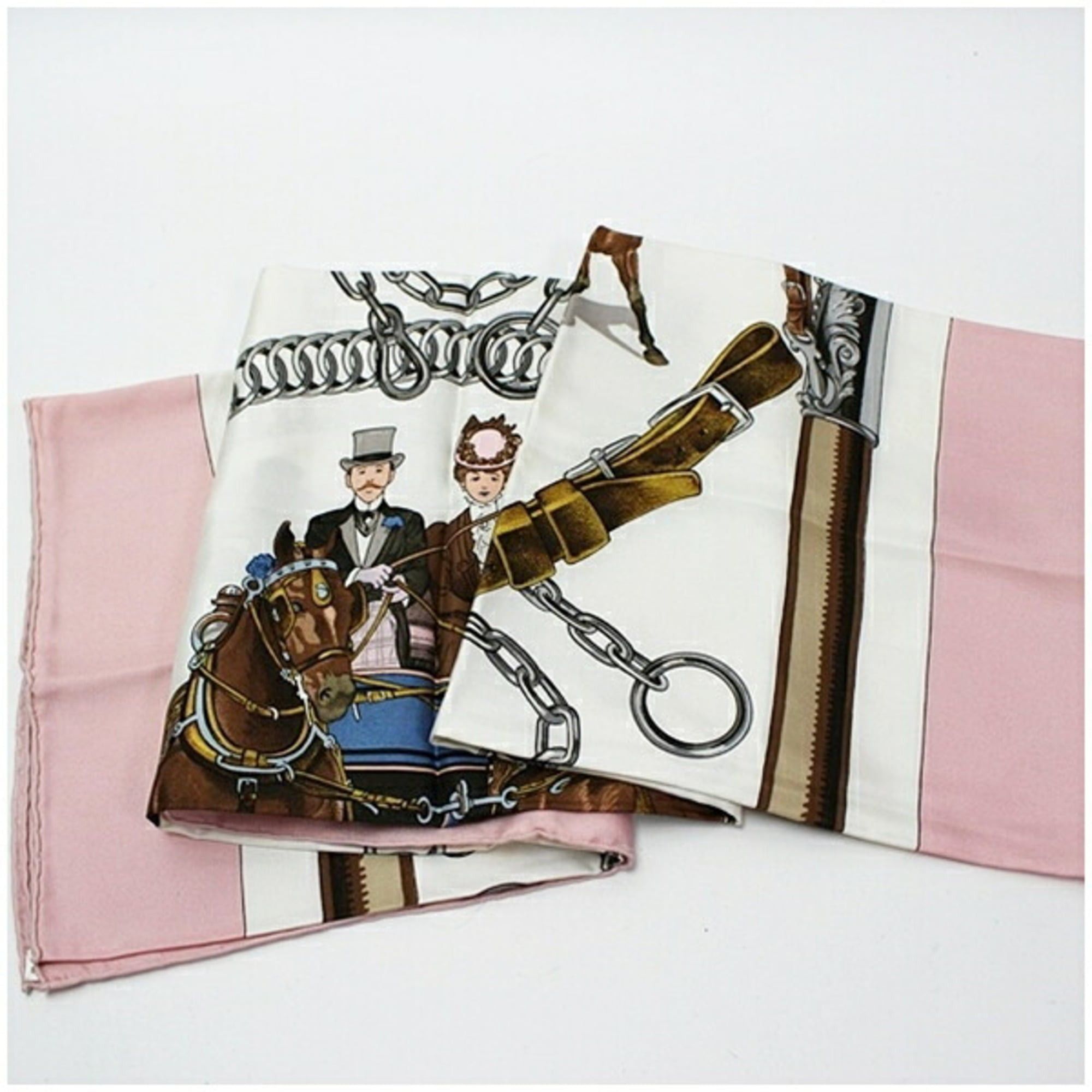 Hermes Hermes Silk Scarf Muffler Carré 90 EQUIPAGES Horse-Drawn Carriage HERMES Women's Size ONE SIZE - 8 Thumbnail