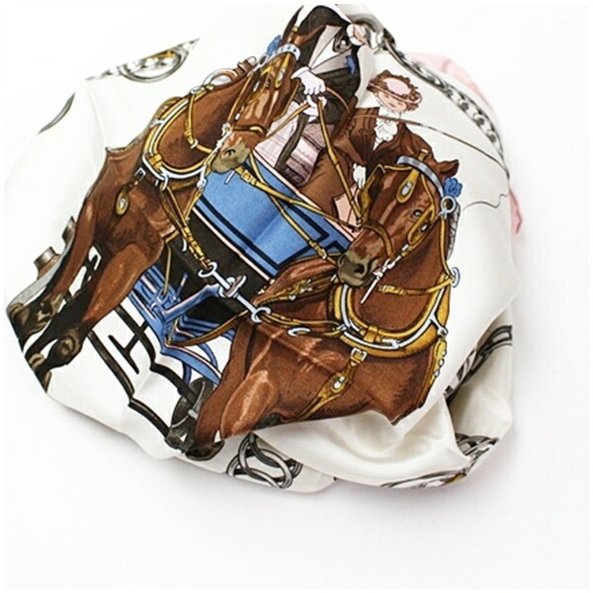 Hermes Hermes Silk Scarf Muffler Carré 90 EQUIPAGES Horse-Drawn Carriage HERMES Women's Size ONE SIZE - 7 Thumbnail