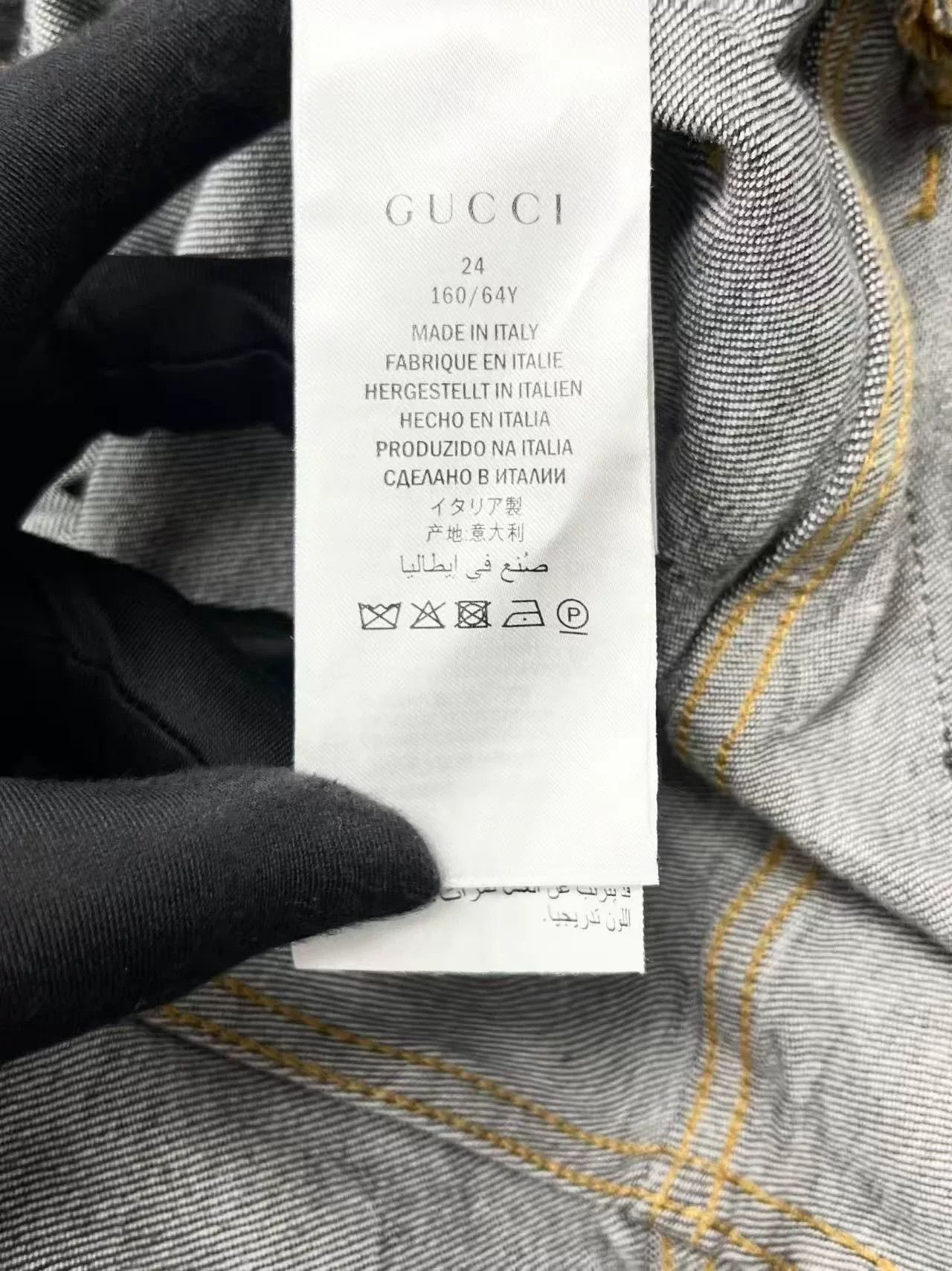 Gucci gucci distressed straight-leg denim pants unisex Size 28" / US 6 / IT 42 - 6 Thumbnail