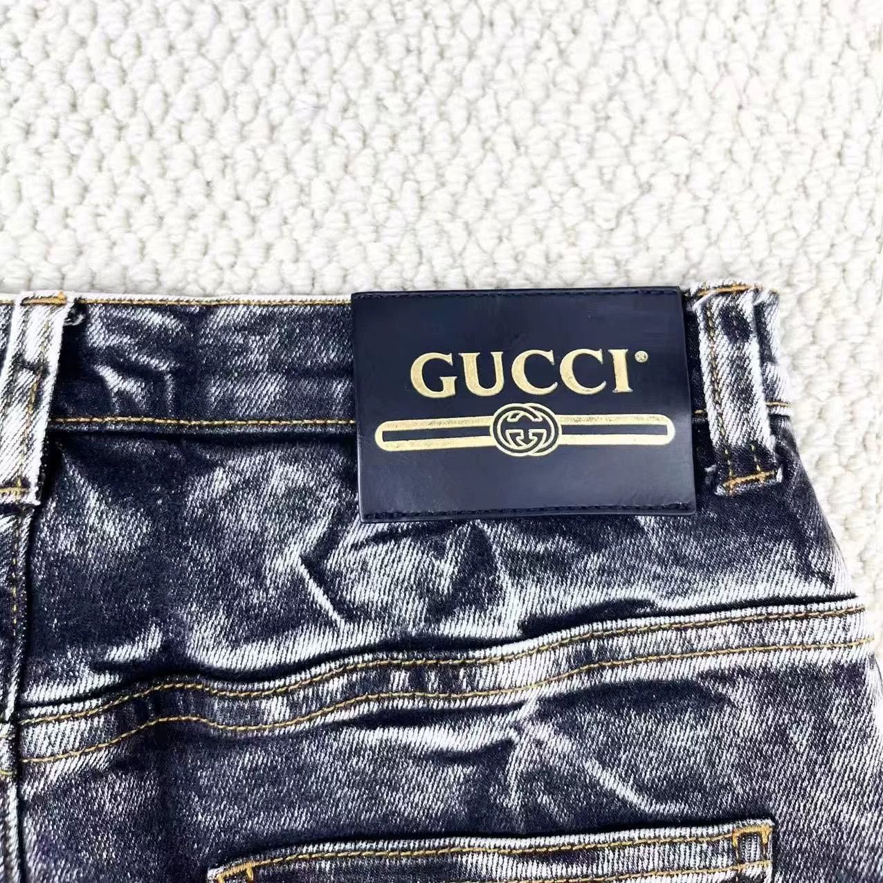 Gucci gucci distressed straight-leg denim pants unisex Size 28" / US 6 / IT 42 - 4 Thumbnail