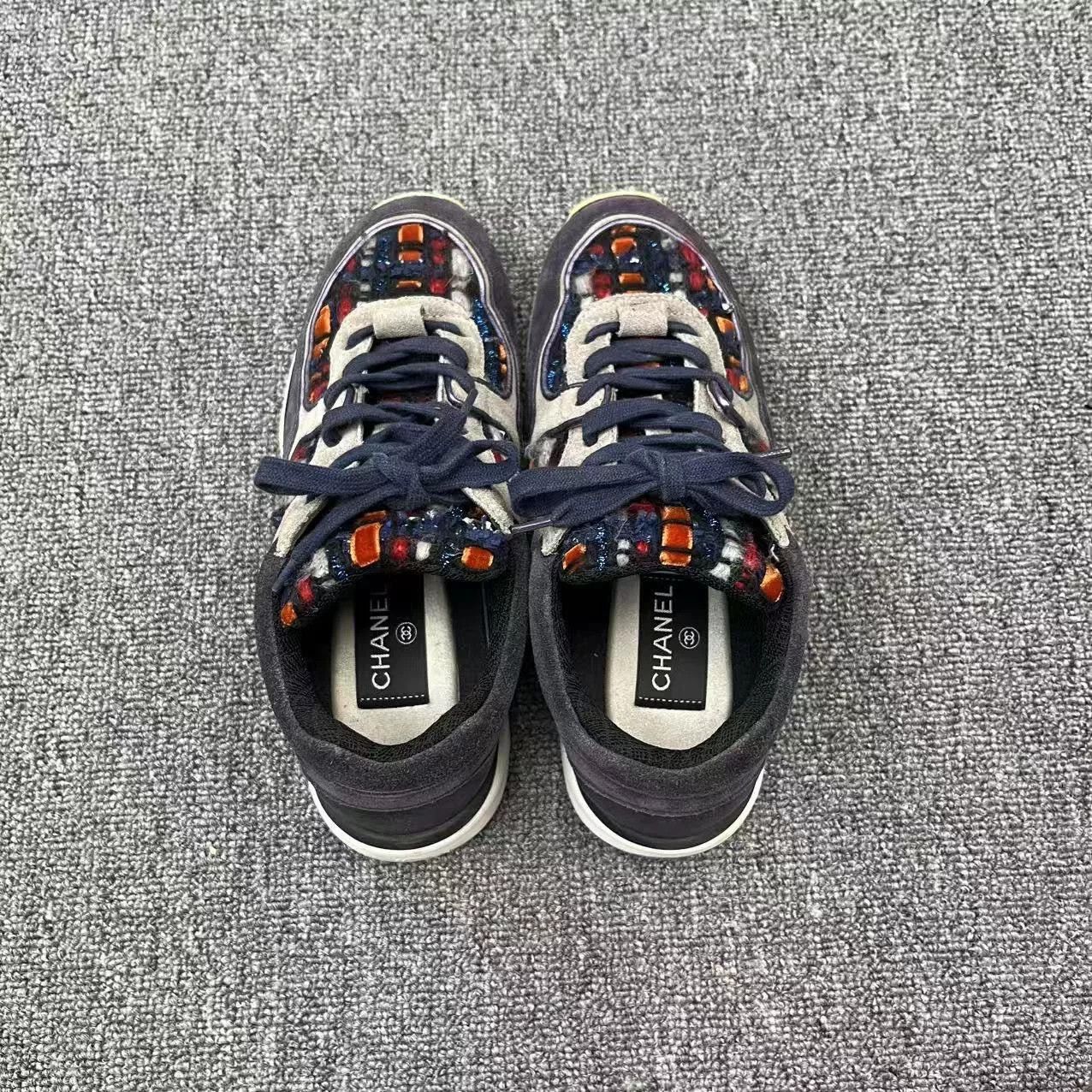 Chanel purple woven logo sneakers by Chanel Size US 5 / IT 35 - 3 Thumbnail