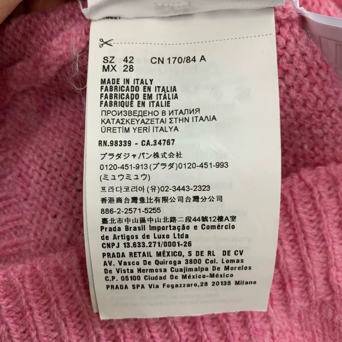 Miu Miu pink knitted cardigan with bow Size L / US 10 / IT 46 - 7 Thumbnail