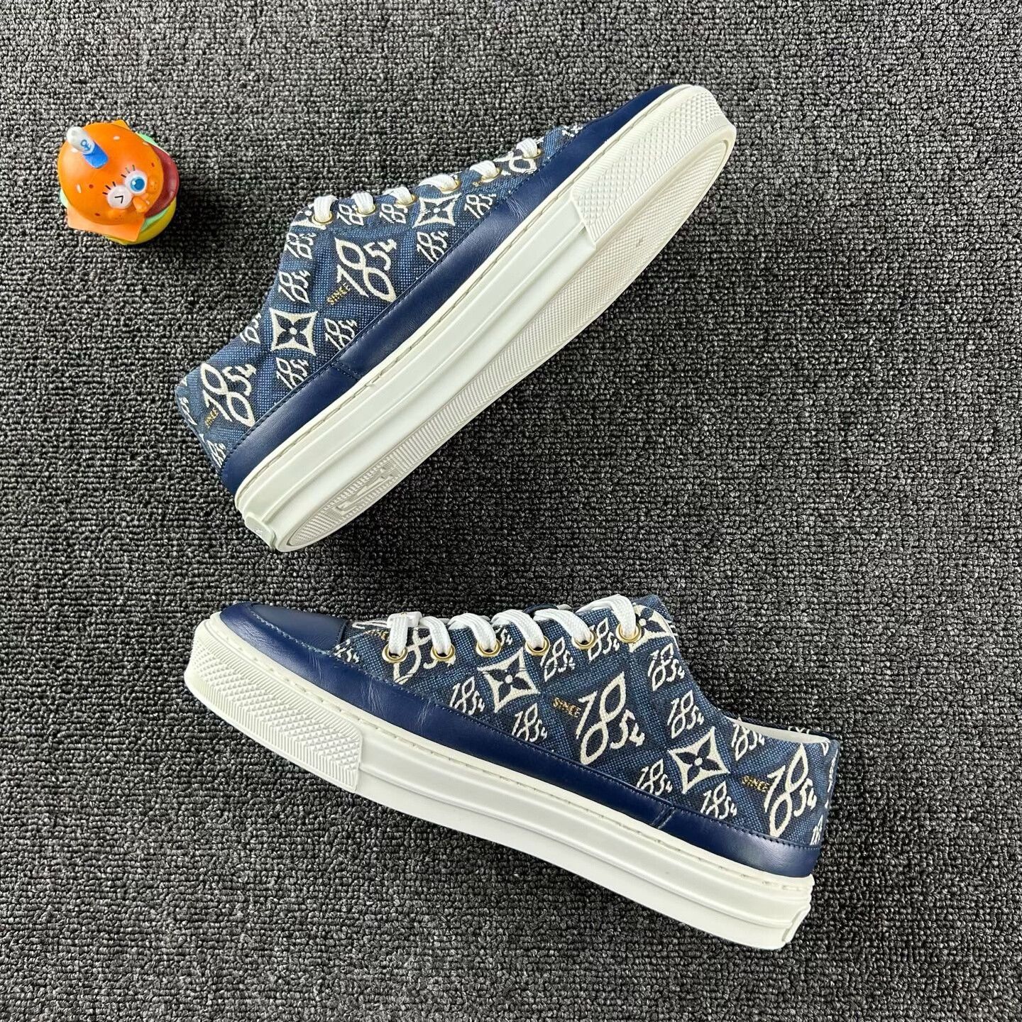 Louis Vuitton lv denim blue casual sneakers for women Size US 7.5 / IT 37.5 - 3 Thumbnail