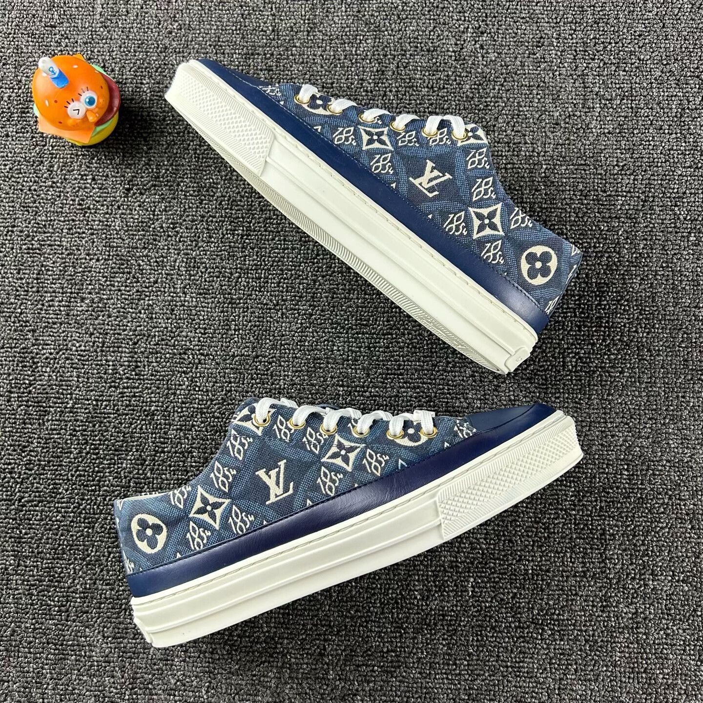 Louis Vuitton lv denim blue casual sneakers for women Size US 7.5 / IT 37.5 - 4 Thumbnail