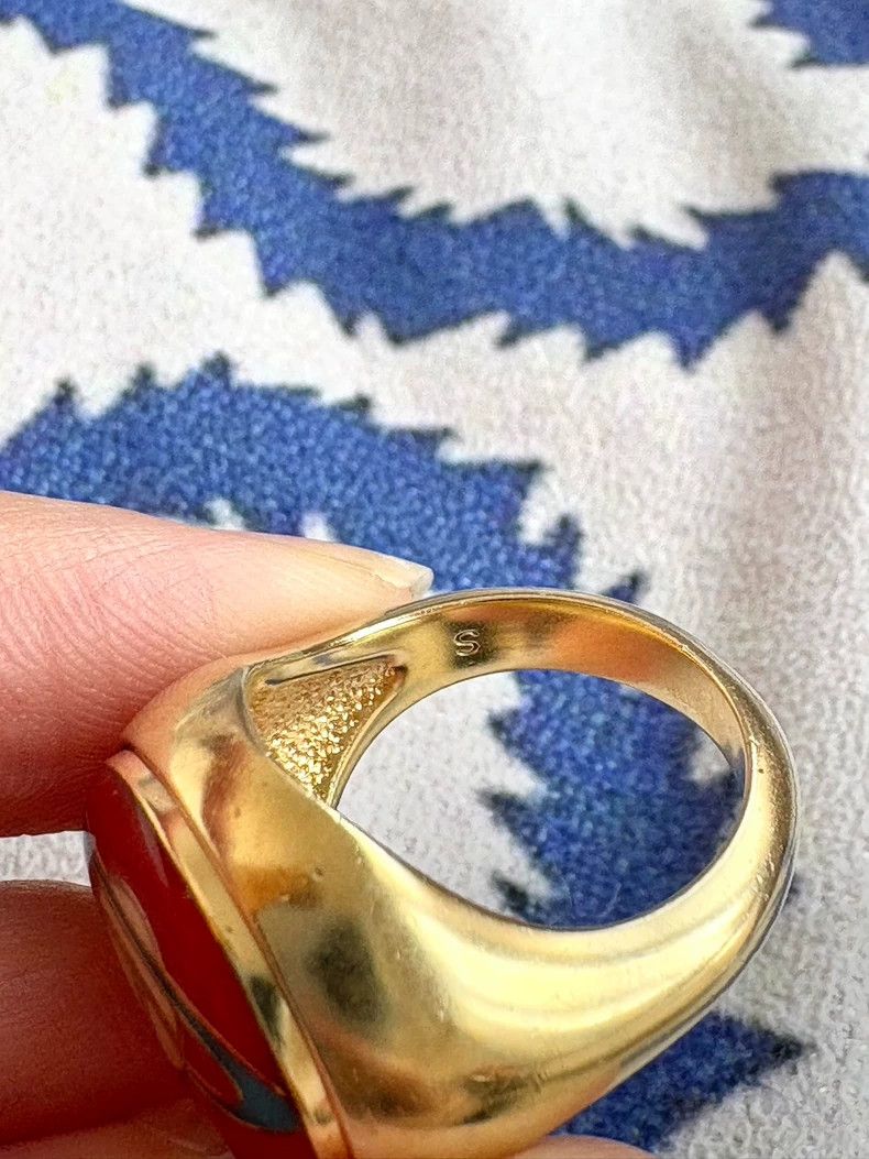 Vivienne Westwood Vivienne Westwood Red Enamel Ring Size ONE SIZE - 6 Thumbnail
