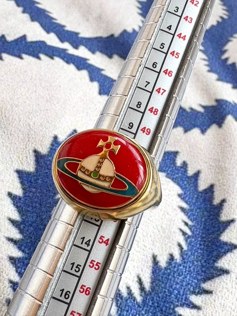 Vivienne Westwood Vivienne Westwood Red Enamel Ring Size ONE SIZE - 7 Thumbnail