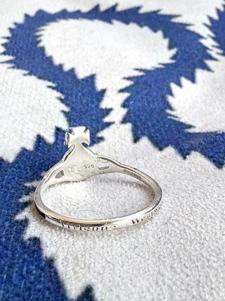 Vivienne Westwood Vivienne Westwood Black Enamel Saturn Ring Size ONE SIZE - 3 Thumbnail