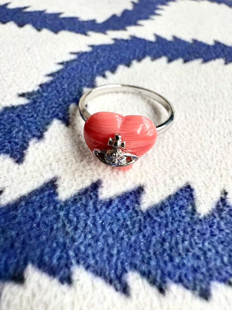 Vivienne Westwood Vivienne Westwood Red Heart Ring S Size ONE SIZE - 2 Thumbnail