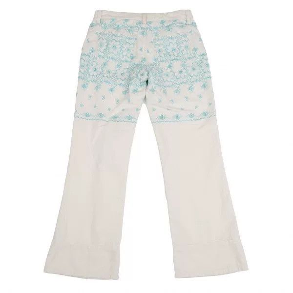 Junya Watanabe white vintage embroidered flower pants Size 28" / US 6 / IT 42 - 2 Thumbnail
