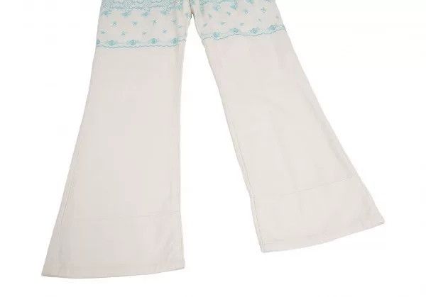 Junya Watanabe white vintage embroidered flower pants Size 28" / US 6 / IT 42 - 7 Thumbnail