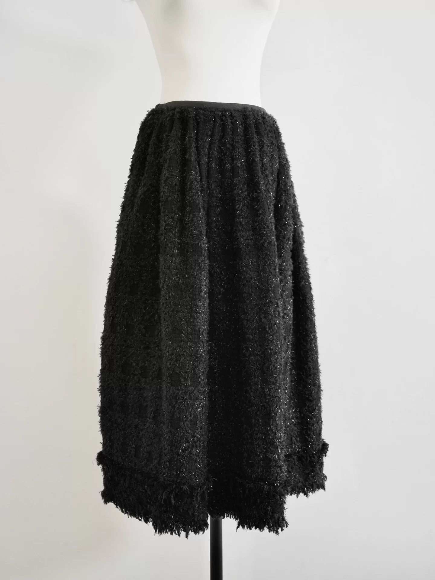 Junya Watanabe shiny fringed tweed half skirt Size 28" / US 6 / IT 42 - 6 Thumbnail
