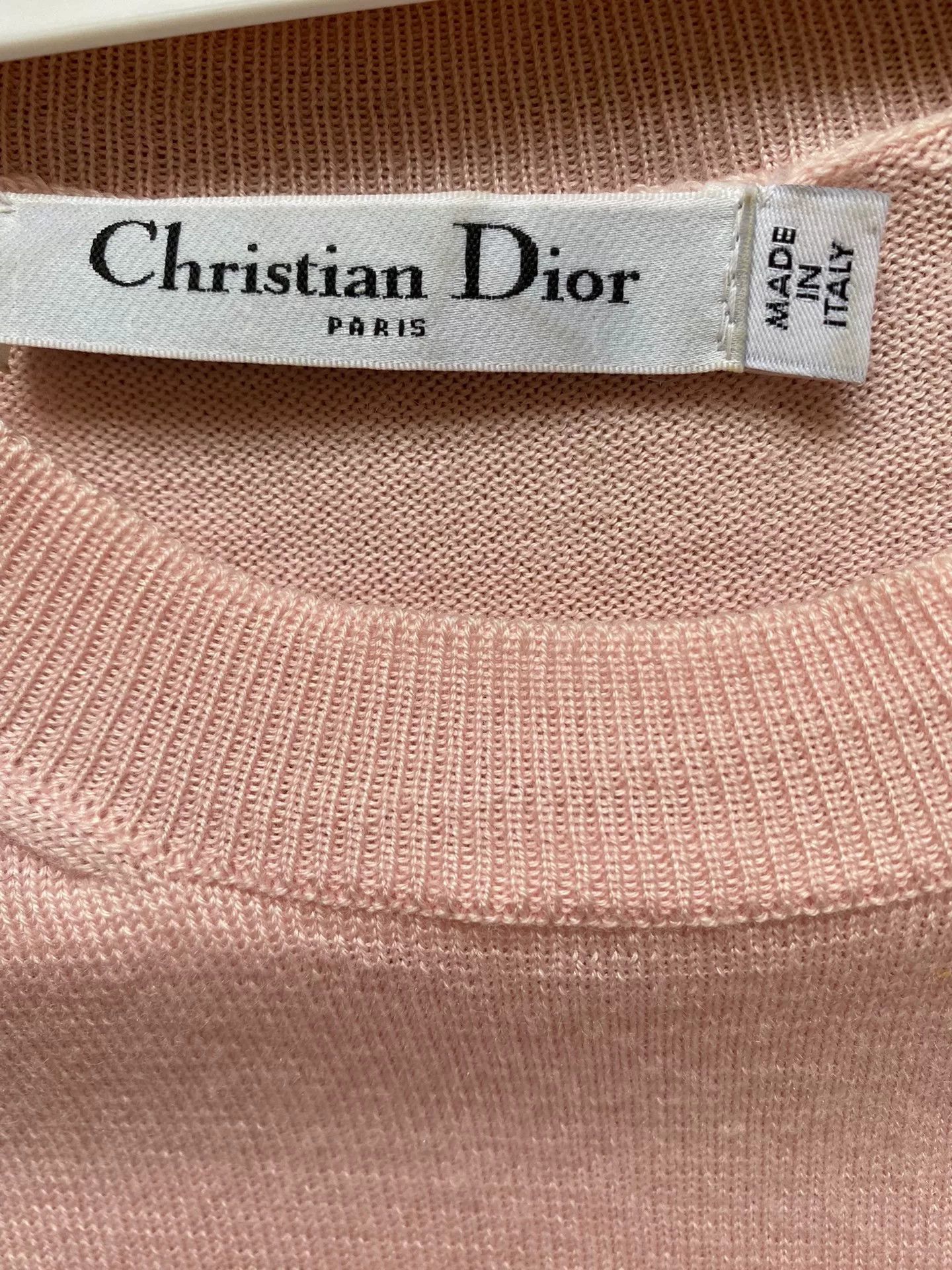 Dior pink dior knitted top with floral details Size M / US 6-8 / IT 42-44 - 3 Thumbnail