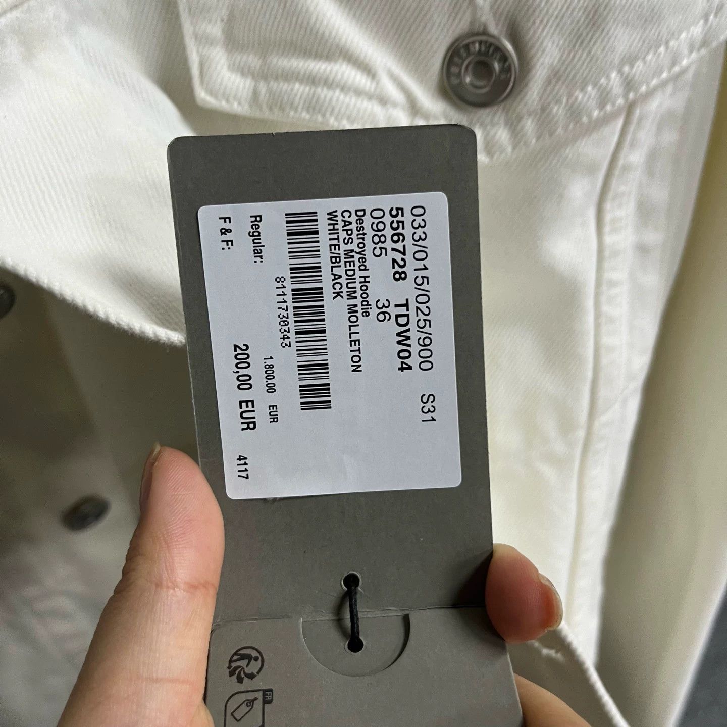Balenciaga Balenciaga White Denim Jacket with Ribbons Size M / US 6-8 / IT 42-44 - 5 Thumbnail
