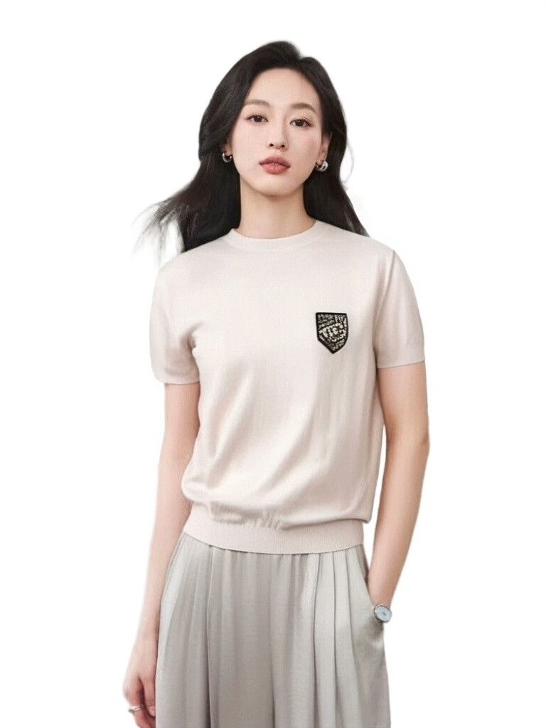 Dior dior pale pink cashmere short sleeve knit Size M / US 6-8 / IT 42-44 - 4 Thumbnail