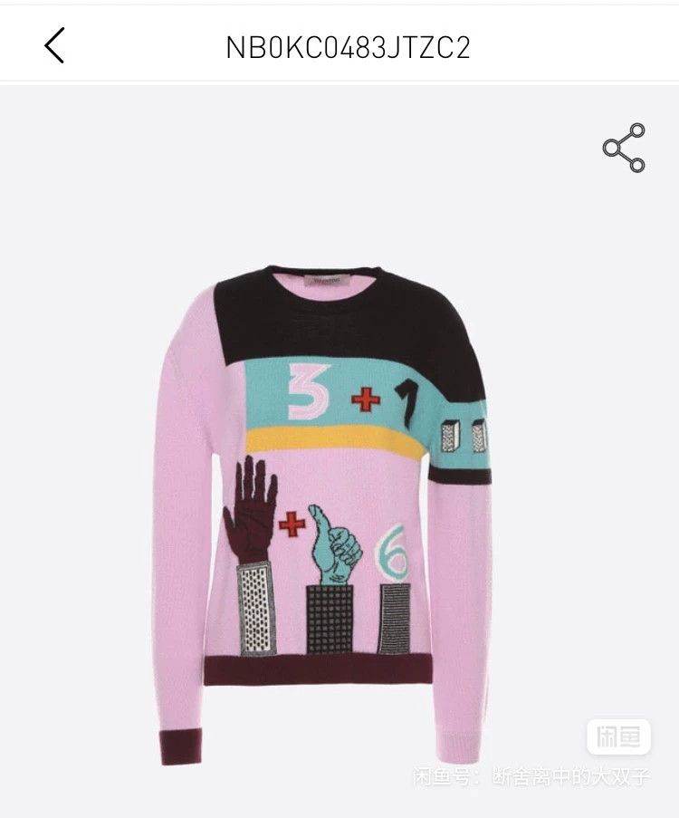 Valentino valentino colorful graphic sweater for women Size XS / US 0-2 / IT 36-38 - 3 Thumbnail