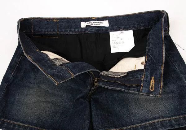 Junya Watanabe black vintage denim skirt with ruffles Size 26" / US 2 / IT 38 - 7 Thumbnail