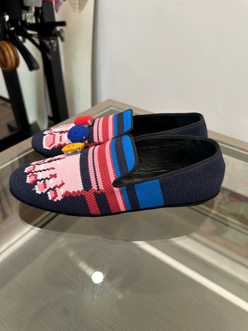 Loewe Loewe Embroidered Toe Women's Loafers Size US 8 / IT 38 - 4 Thumbnail