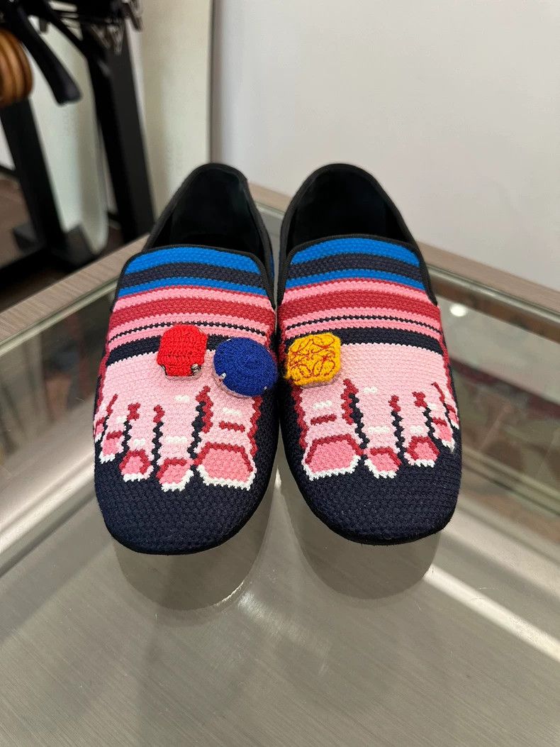 Loewe Loewe Embroidered Toe Women's Loafers Size US 8 / IT 38 - 3 Thumbnail