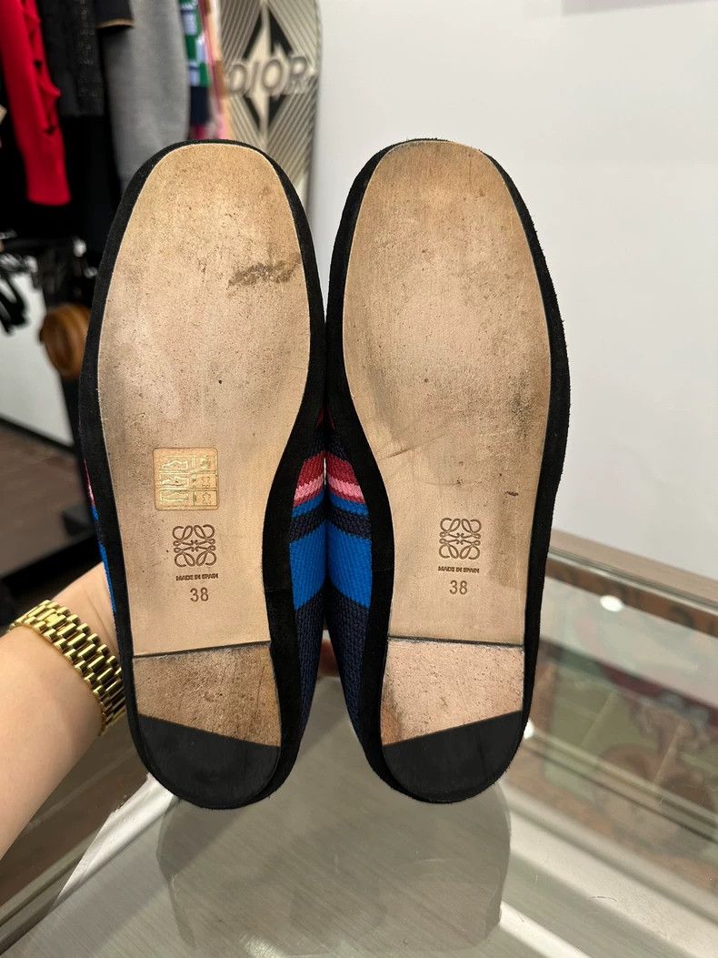 Loewe Loewe Embroidered Toe Women's Loafers Size US 8 / IT 38 - 6 Thumbnail