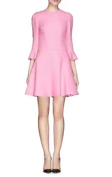 Valentino Valentino Pink Wool Silk Dress Size M / US 6-8 / IT 42-44 - 4 Thumbnail
