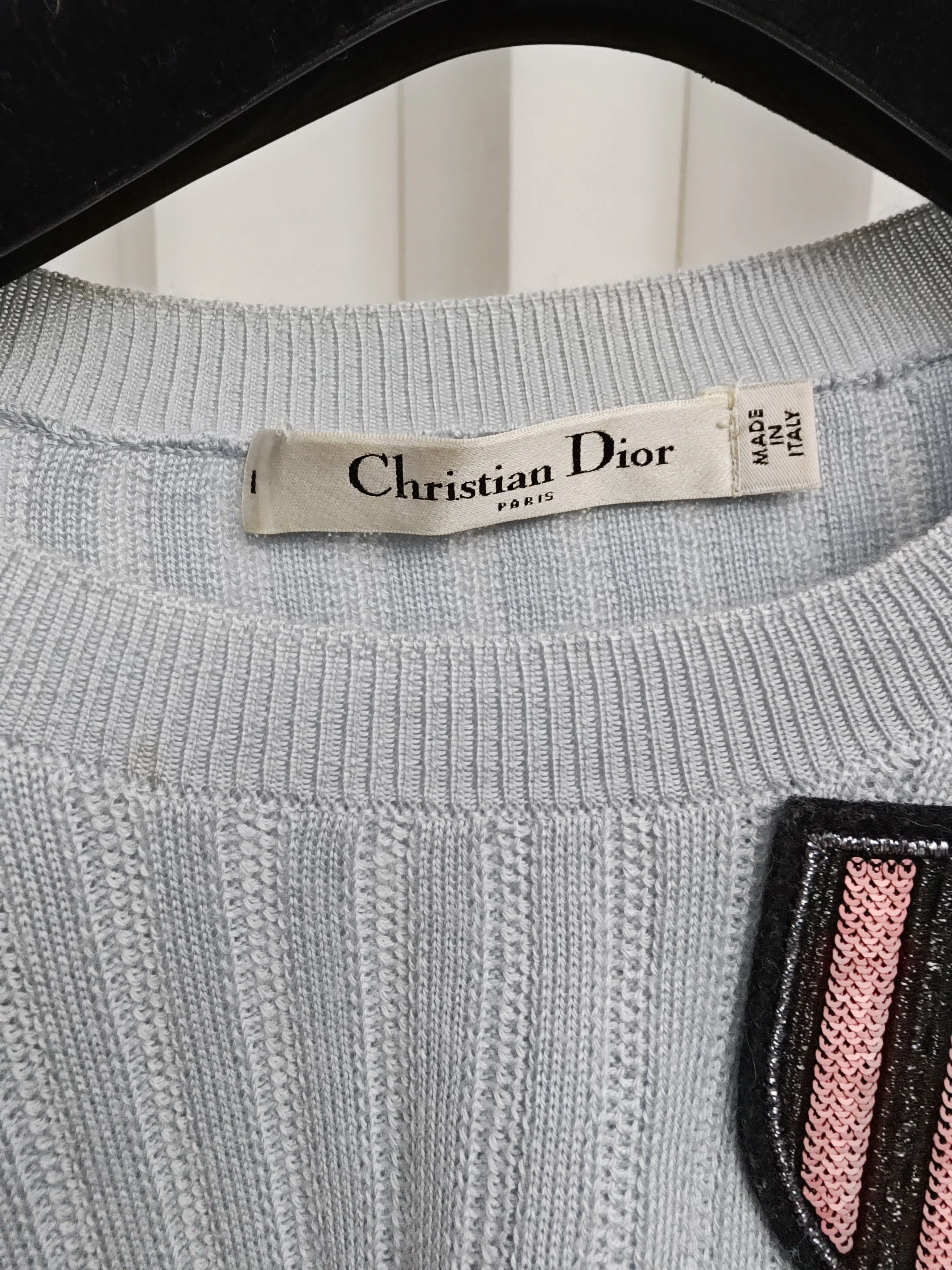 Dior dior light blue badge sweater Size M / US 6-8 / IT 42-44 - 5 Thumbnail