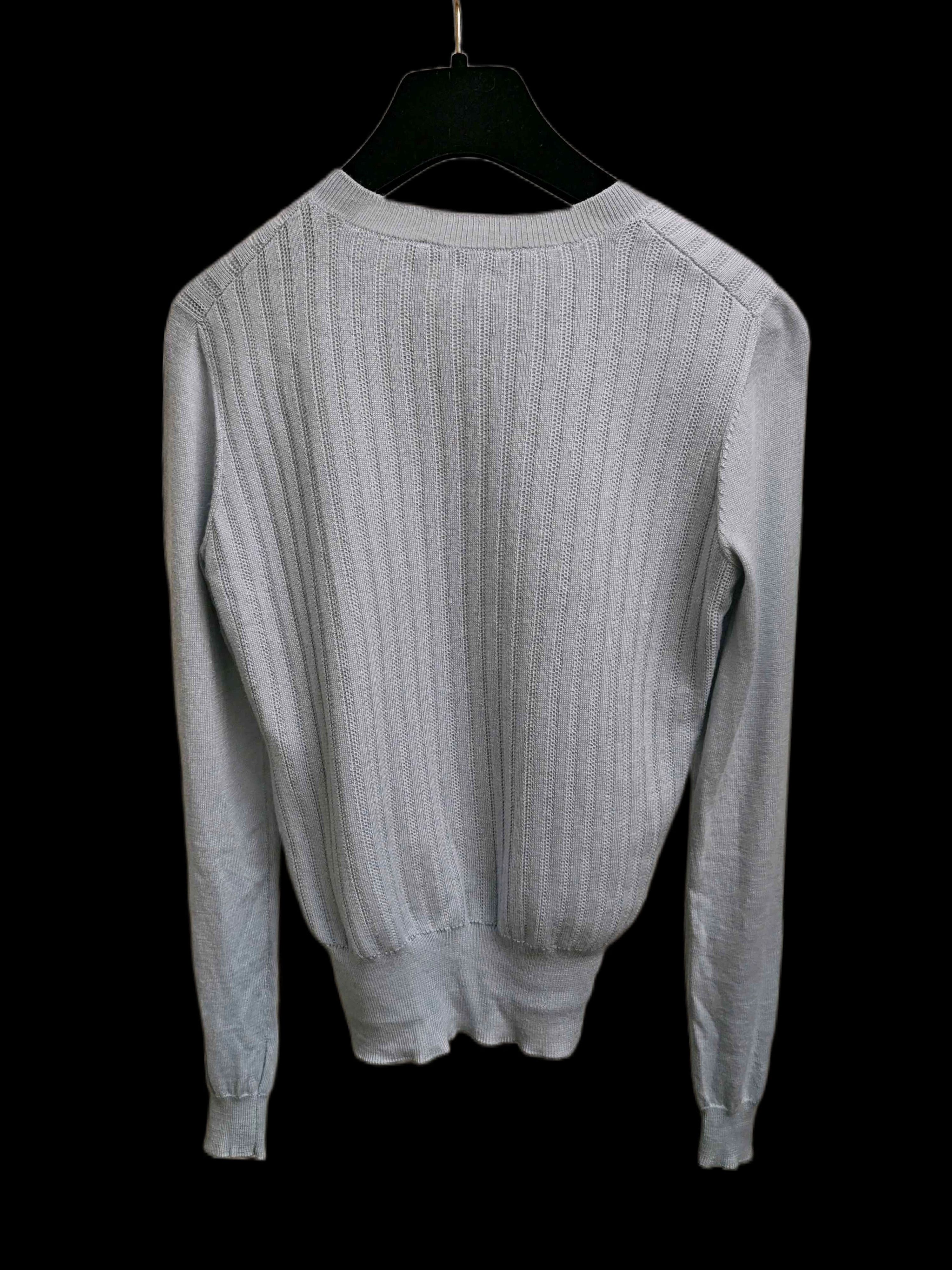 Dior dior light blue badge sweater Size M / US 6-8 / IT 42-44 - 2 Thumbnail