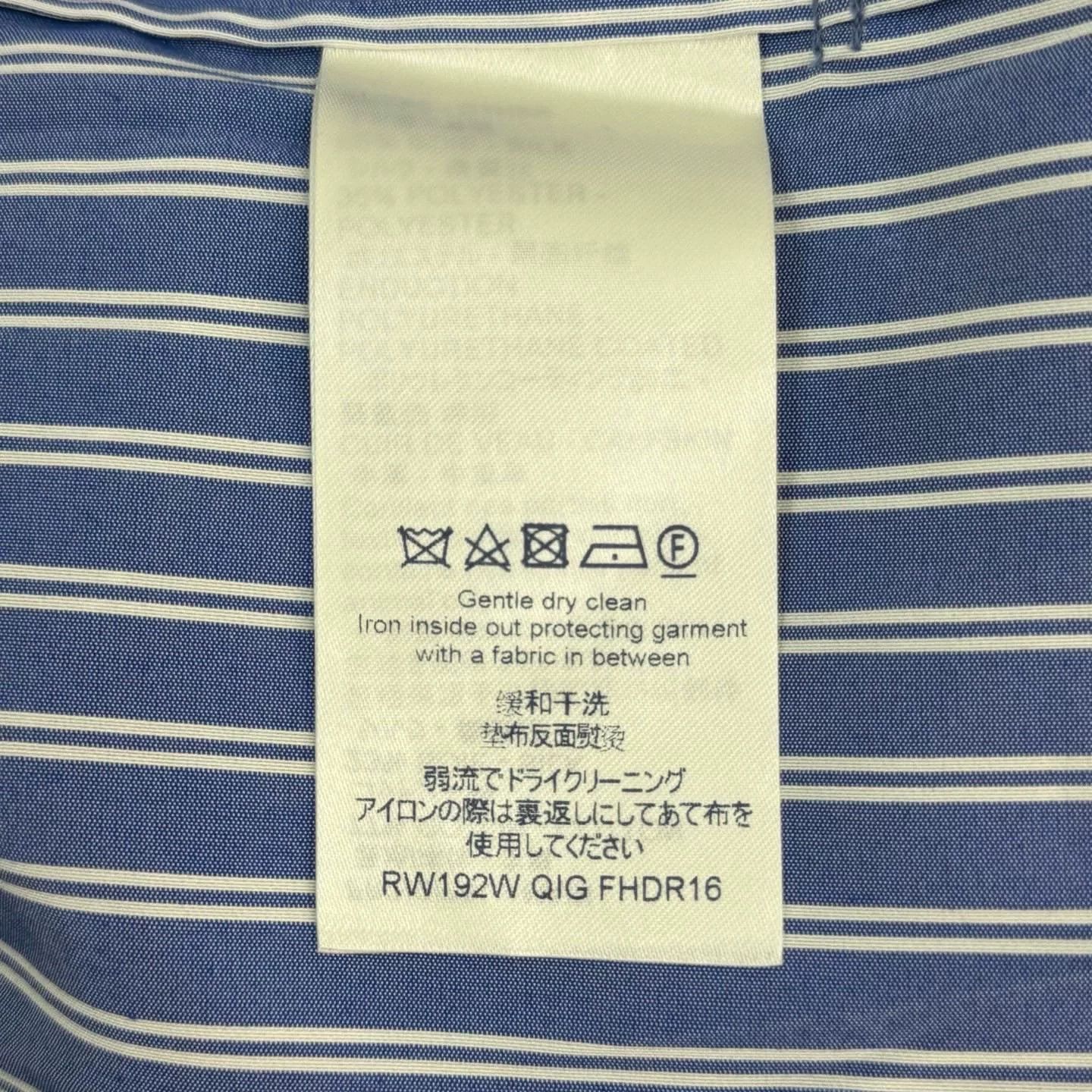 Louis Vuitton Blue White Stripe Logo Shirt Dress Size M / US 6-8 / IT 42-44 - 6 Thumbnail