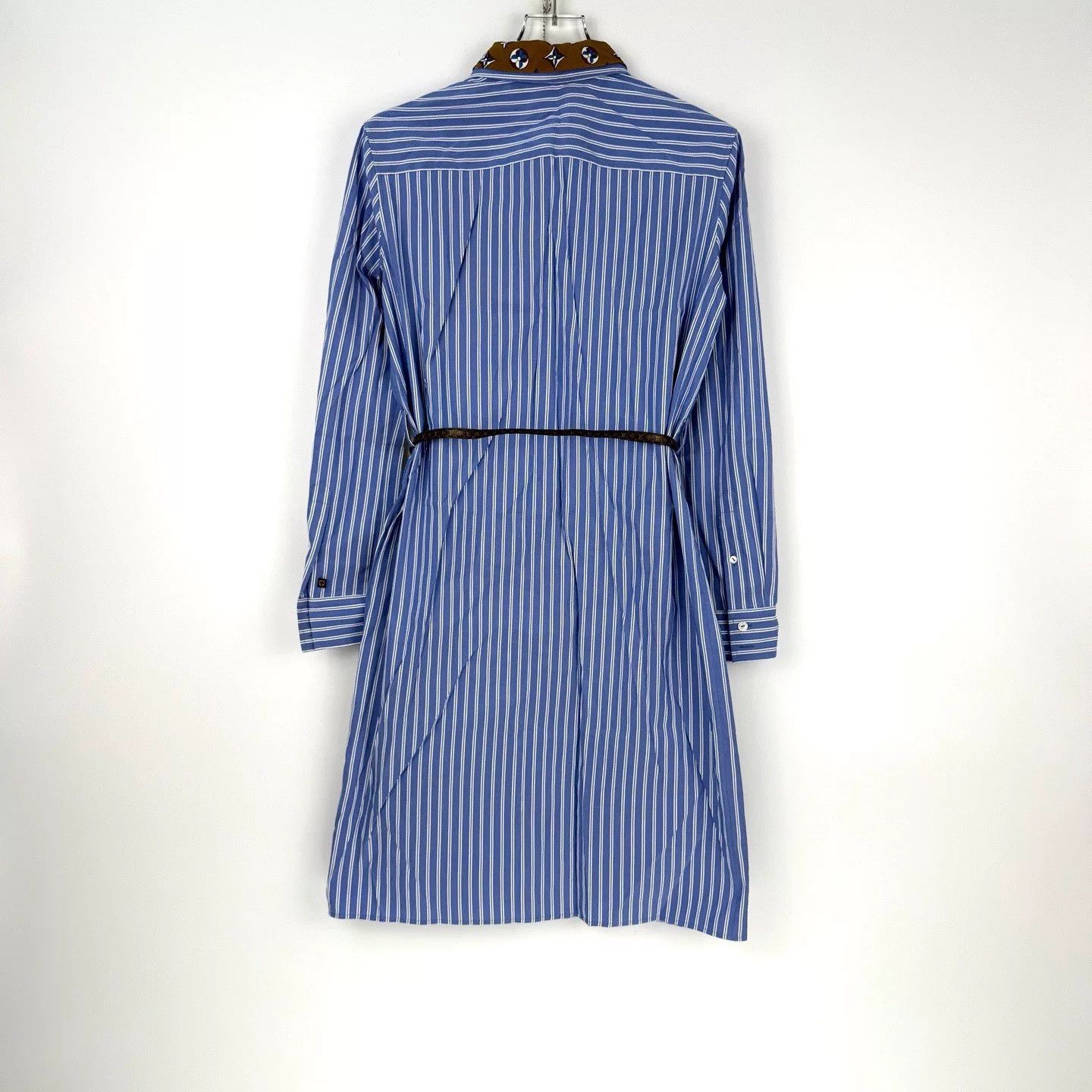 Louis Vuitton Blue White Stripe Logo Shirt Dress Size M / US 6-8 / IT 42-44 - 4 Thumbnail