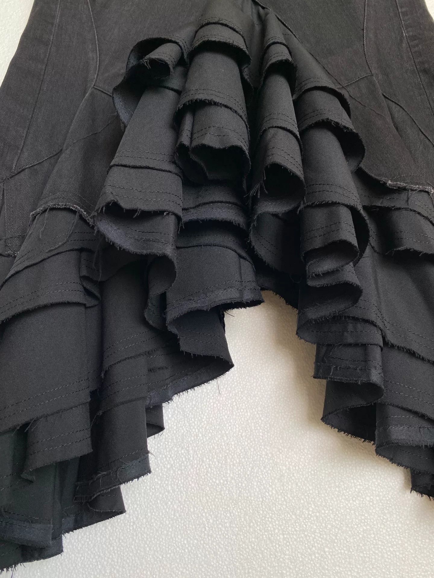 Junya Watanabe black deconstructed wool denim skirt Size 28" / US 6 / IT 42 - 5 Thumbnail