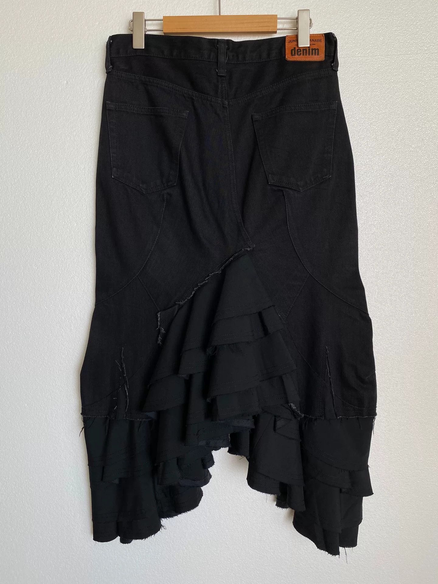 Junya Watanabe junya watanabe vintage black denim skirt Size 28" / US 6 / IT 42 - 2 Thumbnail