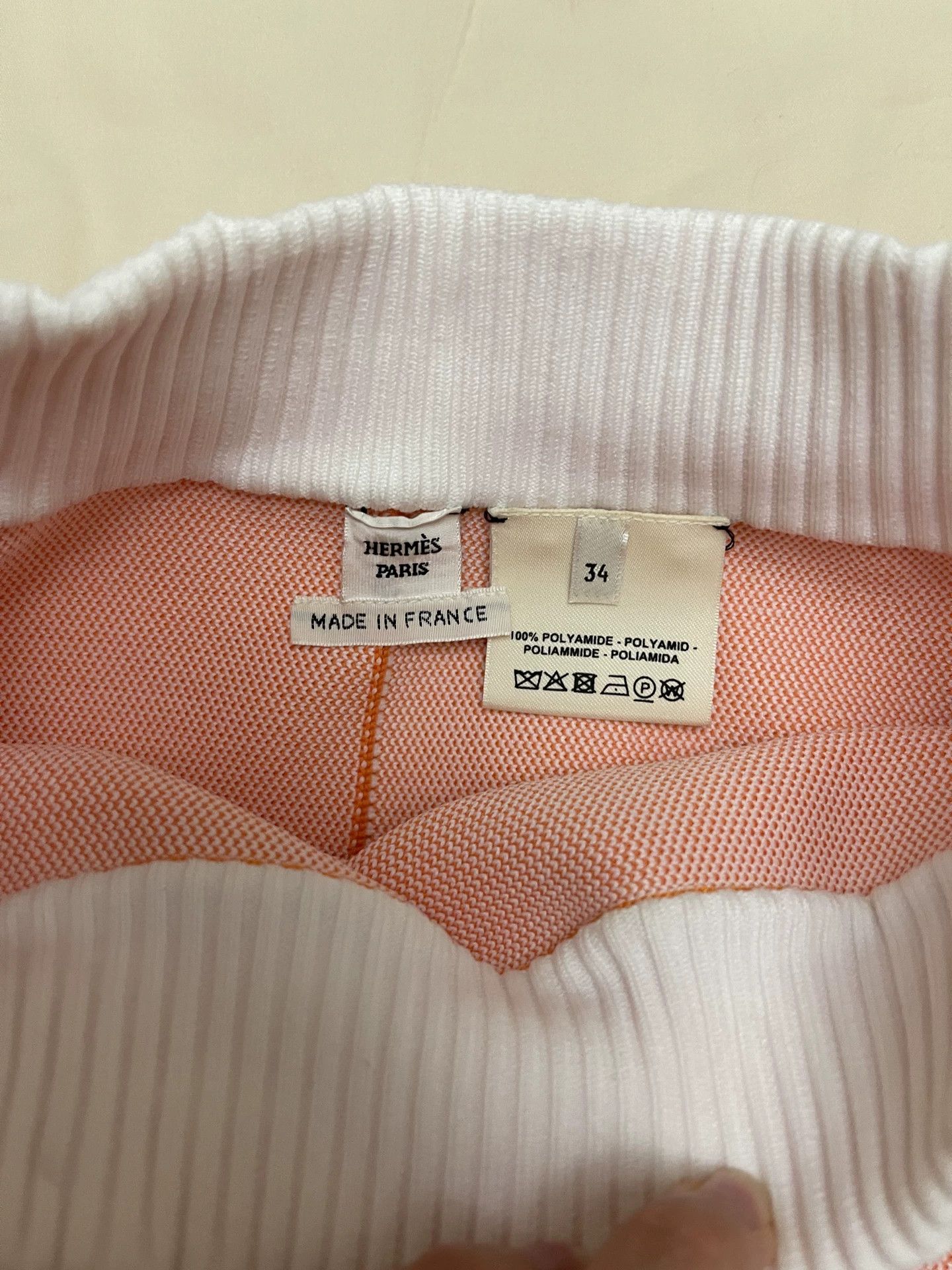 Hermes Hermès Orange Knit Skirt Size 34 Size 34" / US 12 / IT 48 - 2 Thumbnail
