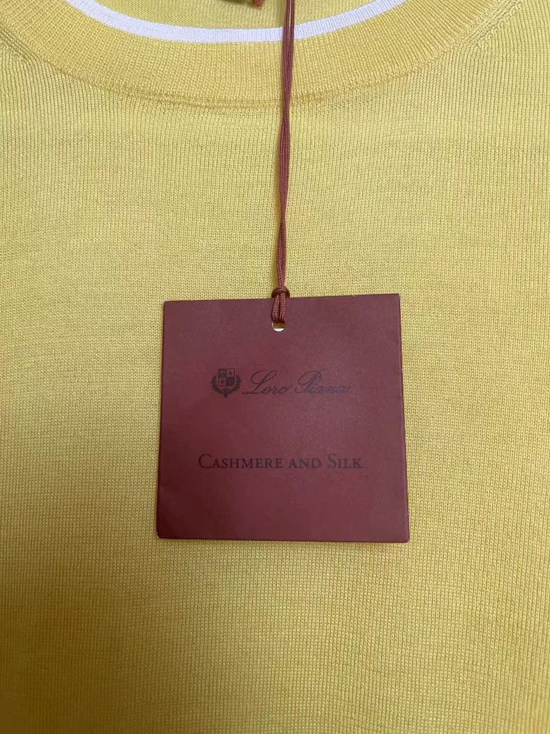 Loro Piana Loro Piana Yellow Knit Short Sleeve Top Size M / US 6-8 / IT 42-44 - 4 Thumbnail