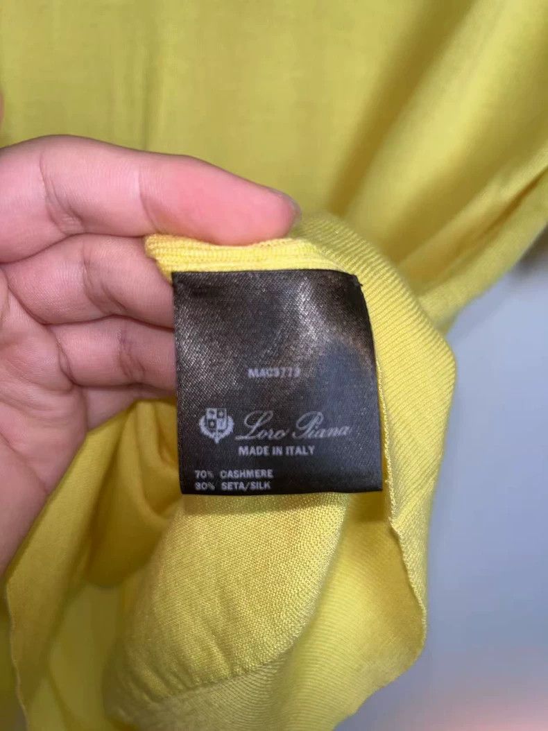 Loro Piana Loro Piana Yellow Knit Short Sleeve Top Size M / US 6-8 / IT 42-44 - 3 Thumbnail