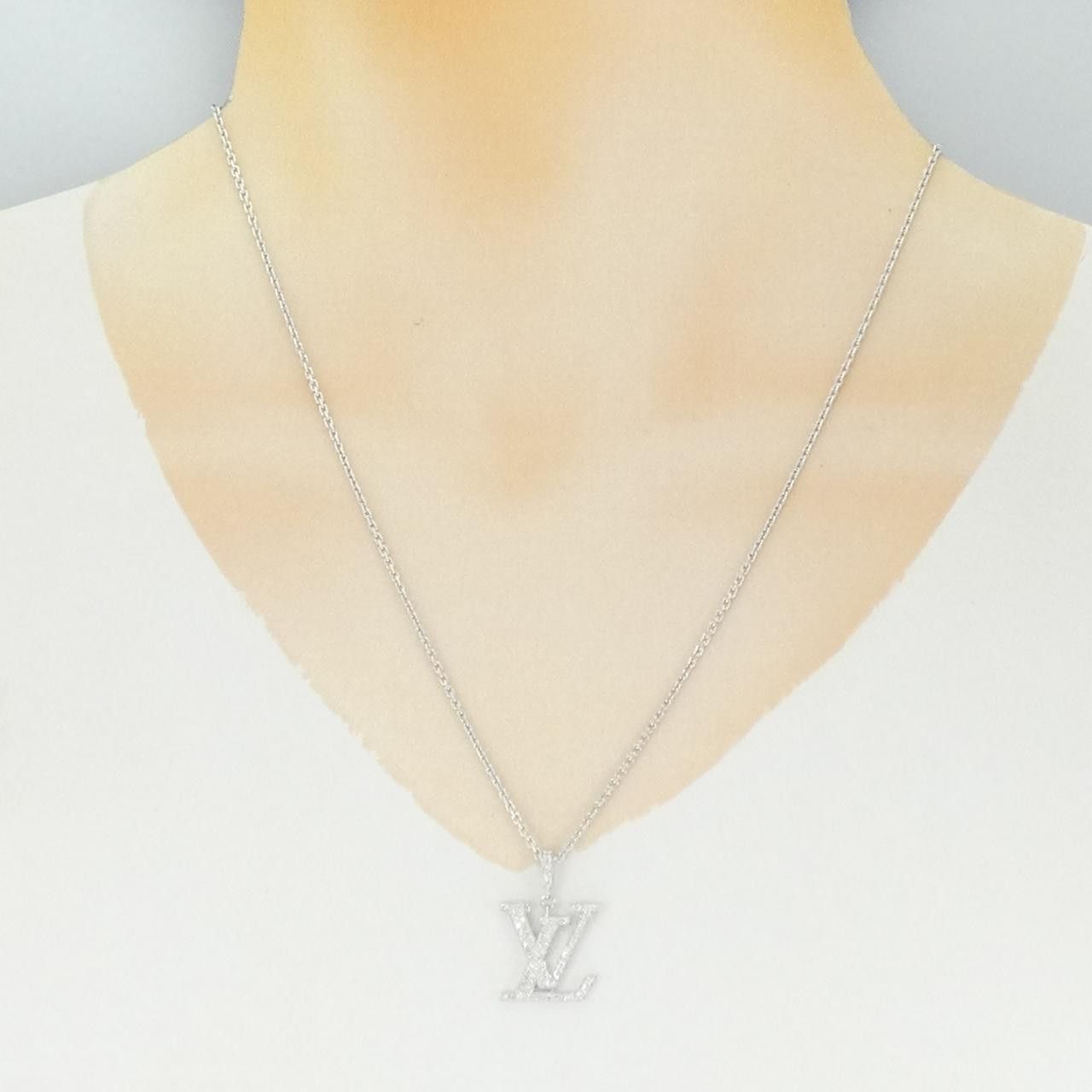 Louis Vuitton Louis Vuitton Louis Vuitton Pendant LV GM Au750 Necklace Metal Necklace Q93670 DUTY FREE for USA Size ONE SIZE - 6 Thumbnail