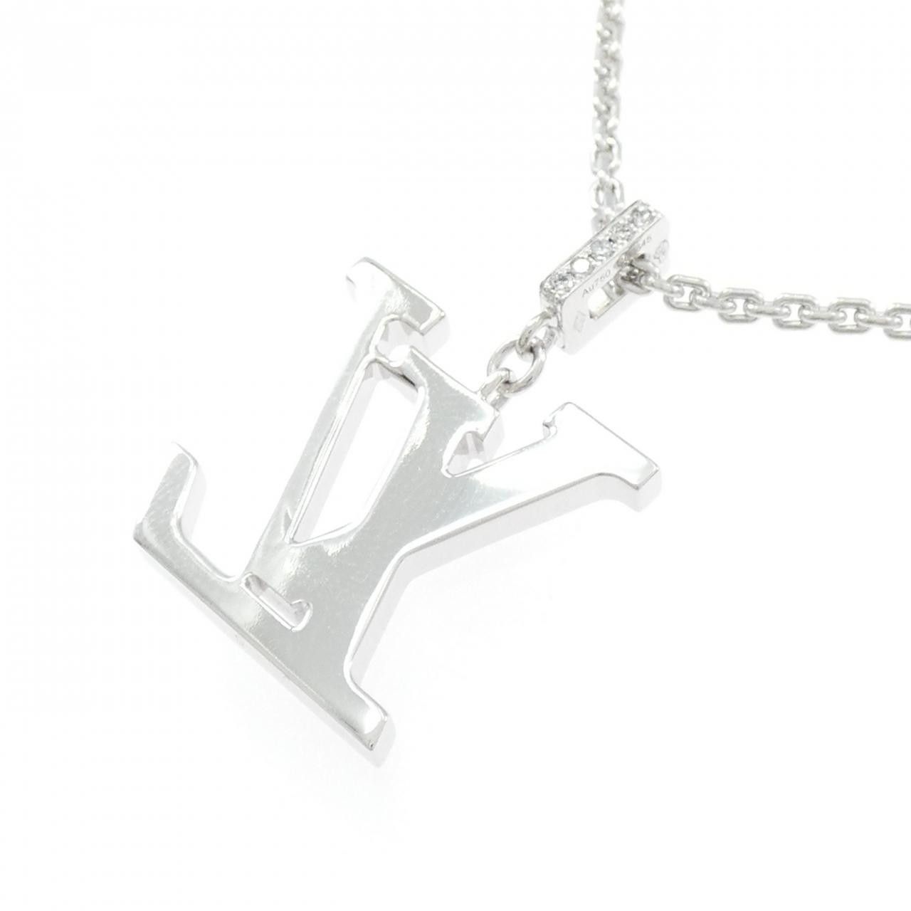 Louis Vuitton Louis Vuitton Louis Vuitton Pendant LV GM Au750 Necklace Metal Necklace Q93670 DUTY FREE for USA Size ONE SIZE - 4 Thumbnail