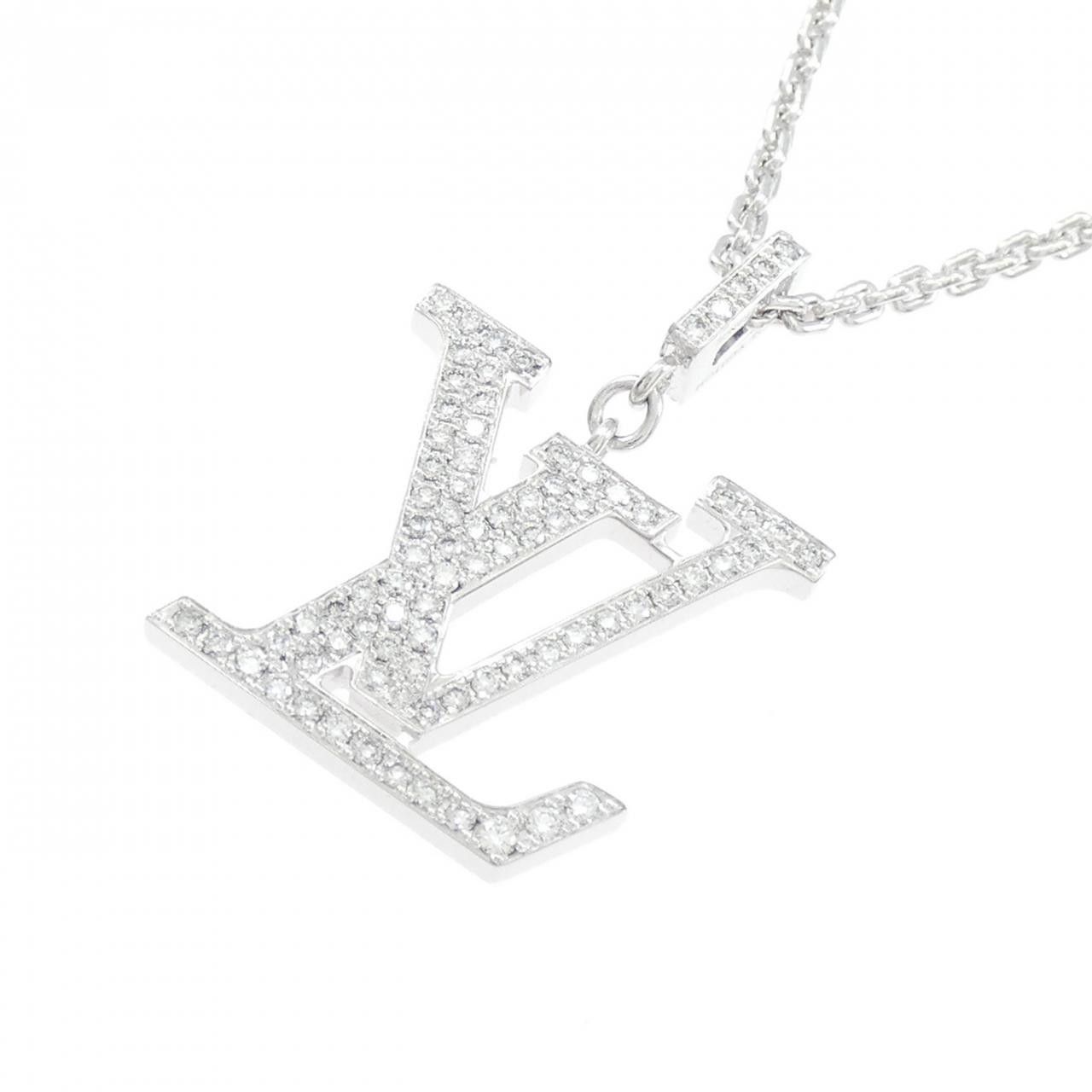 Louis Vuitton Louis Vuitton Louis Vuitton Pendant LV GM Au750 Necklace Metal Necklace Q93670 DUTY FREE for USA Size ONE SIZE - 3 Thumbnail