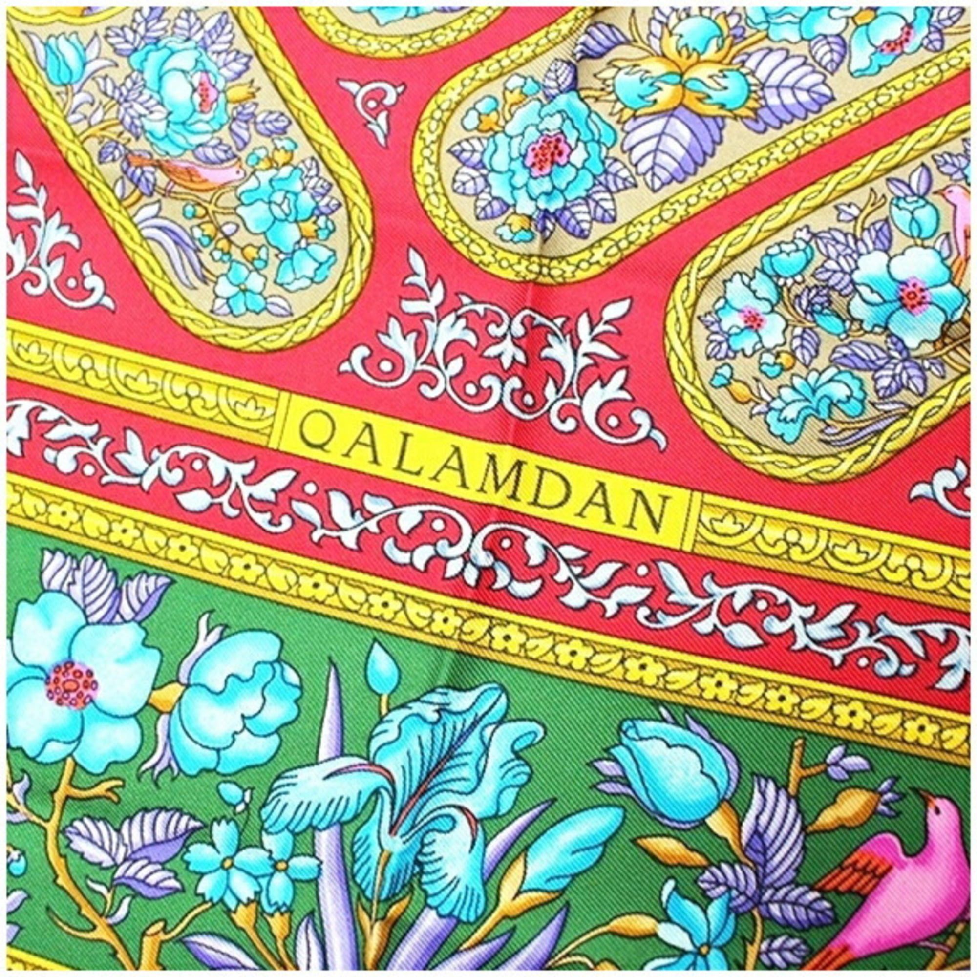 Hermes Hermes Hermès Silk Scarf/Muffler, Carré 90, Unworn, QALAMDAN, Navy x Multicolor, Women's Size ONE SIZE - 7 Thumbnail