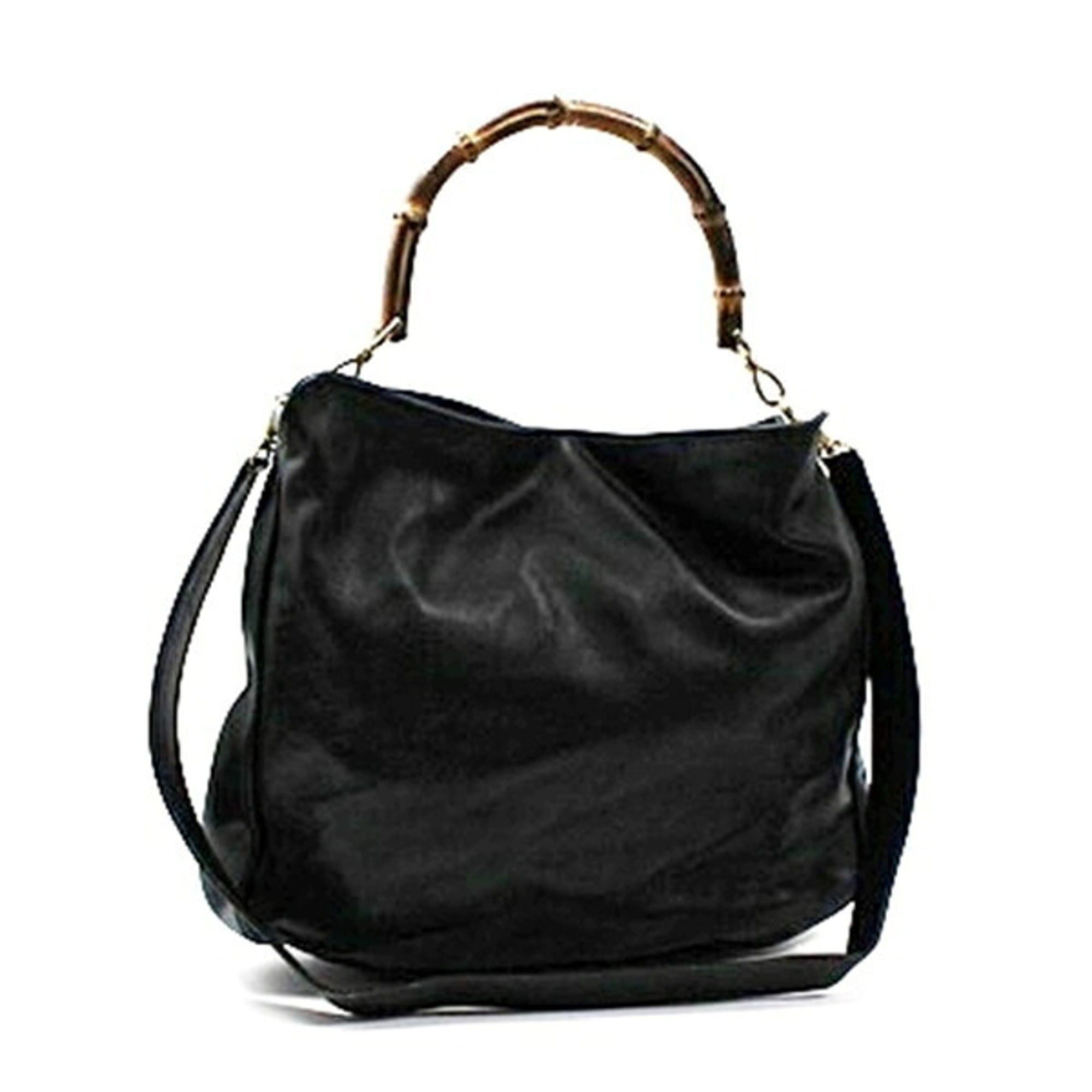 Gucci Gucci Bamboo Shoulder Bag in Black Leather for Women Size ONE SIZE - 2 Thumbnail