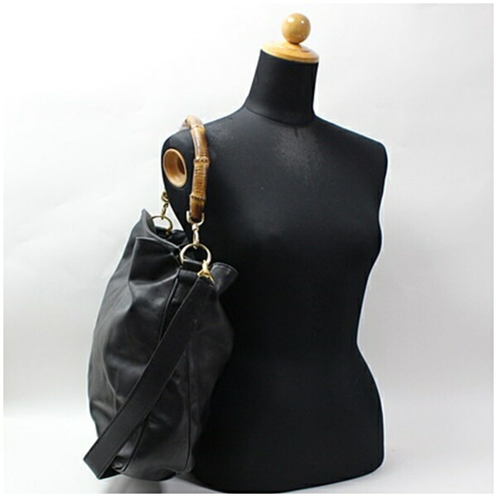 Gucci Gucci Bamboo Shoulder Bag in Black Leather for Women Size ONE SIZE - 4 Thumbnail