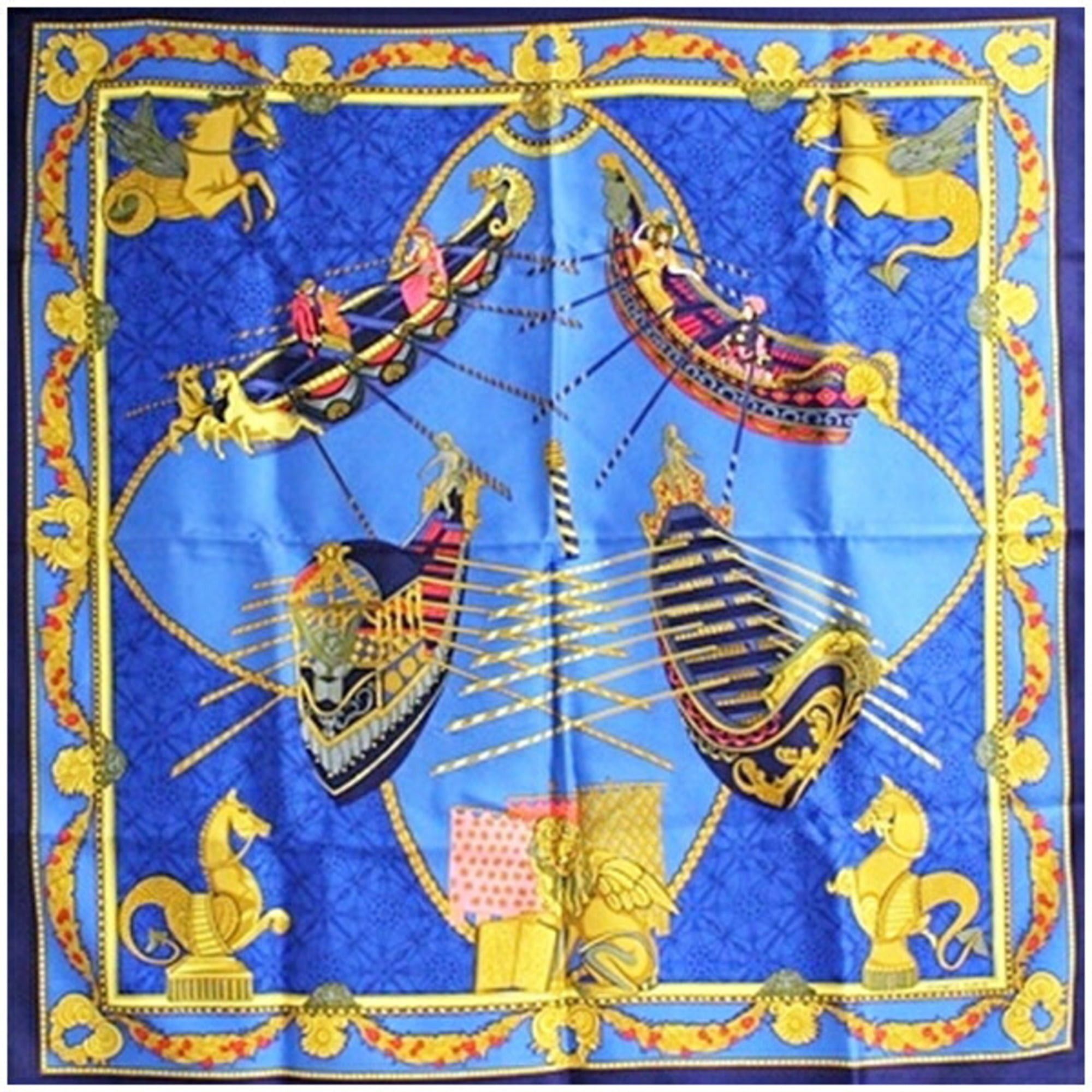 Hermes Hermès Carré 90 Scarf, Les Bissome de Venise, Venice Boat Festival, HERMES Women's Size ONE SIZE - 2 Thumbnail