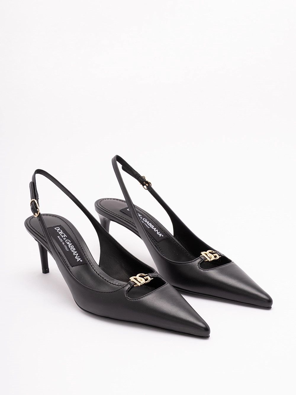 Dolce & Gabbana Silk-Effect Nappa Leather Slingbacks Size US 7 / IT 37 - 4 Thumbnail