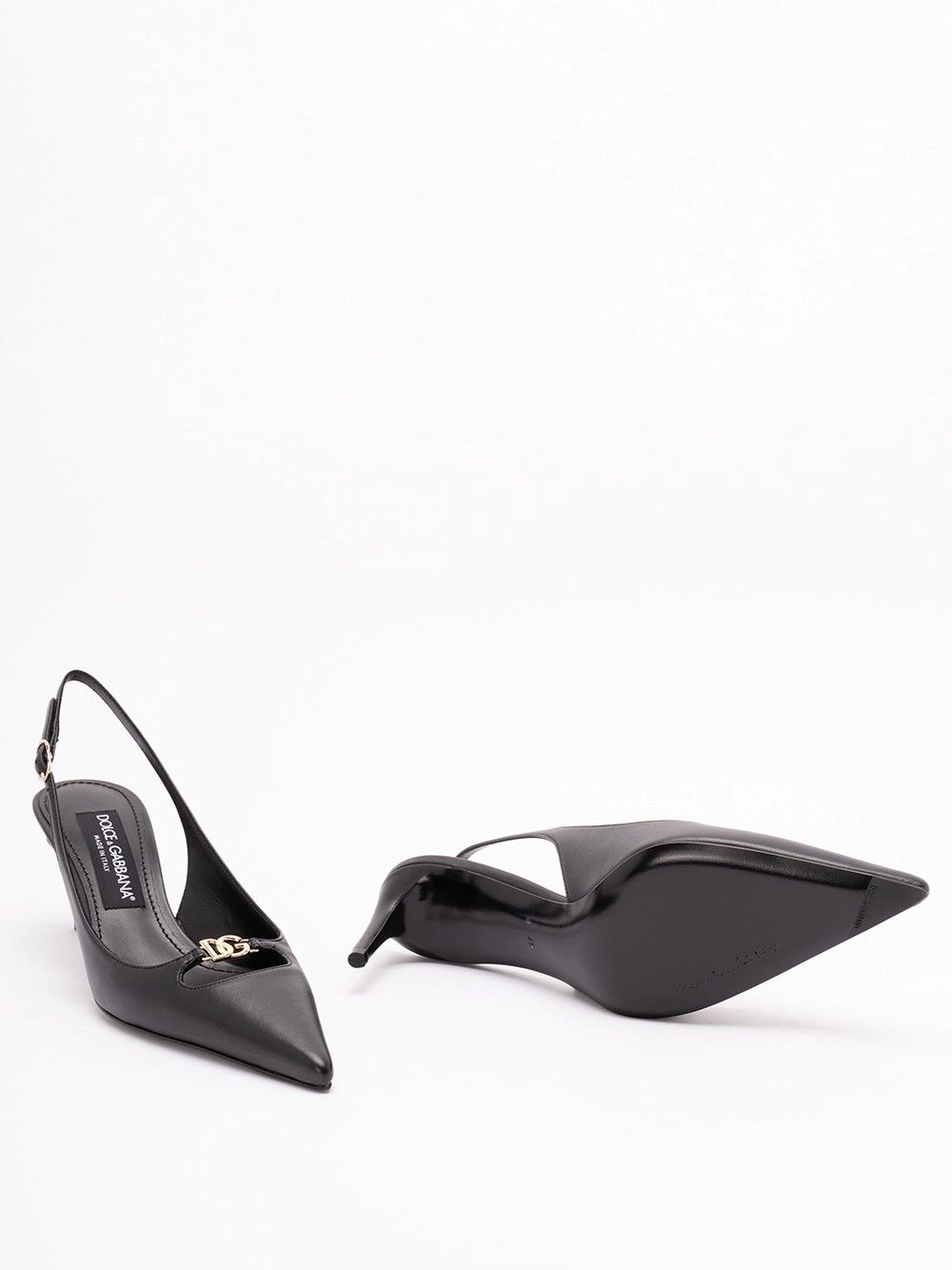 Dolce & Gabbana Silk-Effect Nappa Leather Slingbacks Size US 7 / IT 37 - 3 Thumbnail